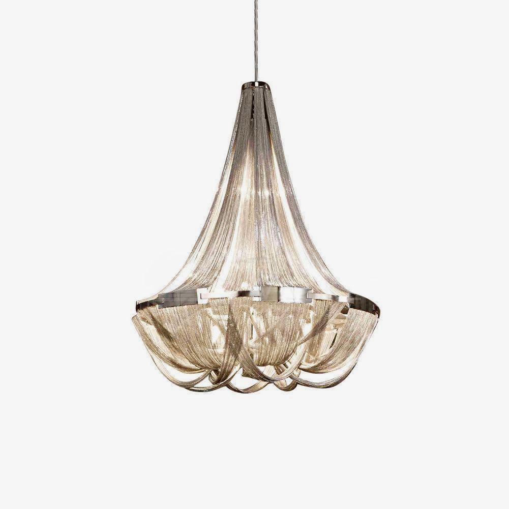 Tassel Aluminum Chain Chandelier ∅ 23.6″ - Tassel-1-Luxehomezone