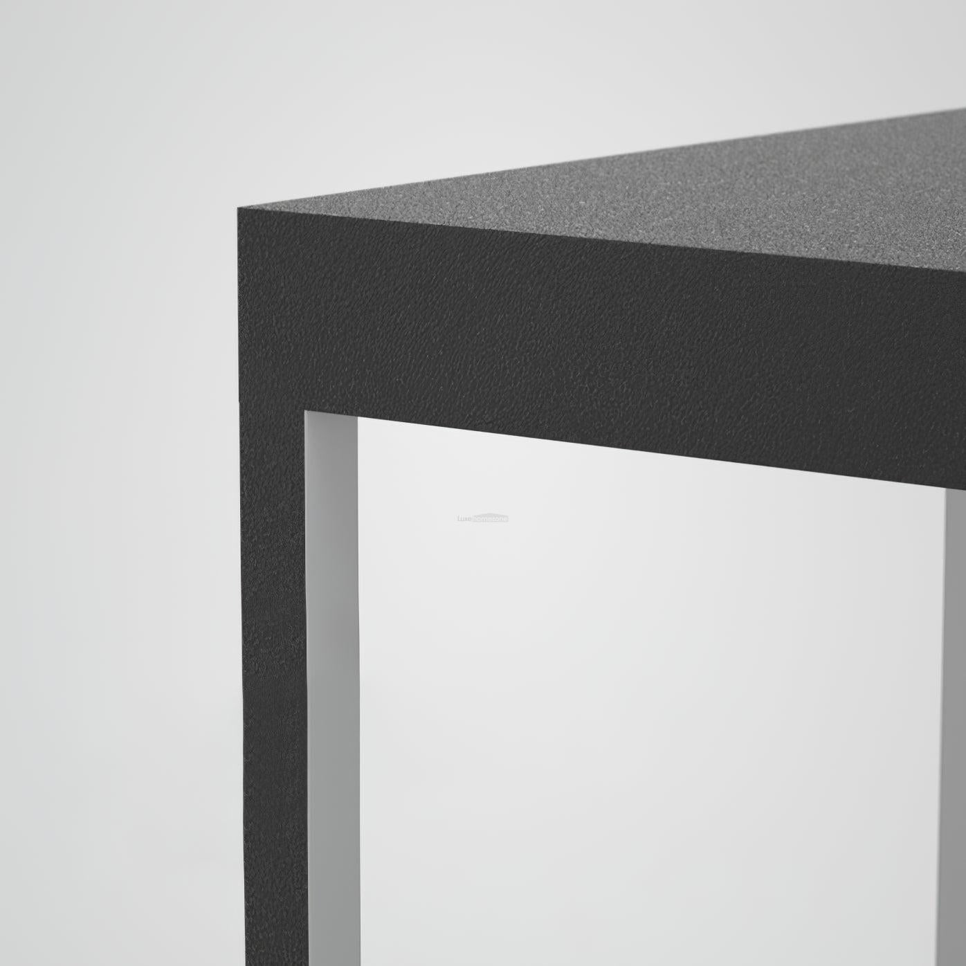 Square Frame Fence Post Garden Table Lamp - Black, Cub, Cube-1-Luxehomezone