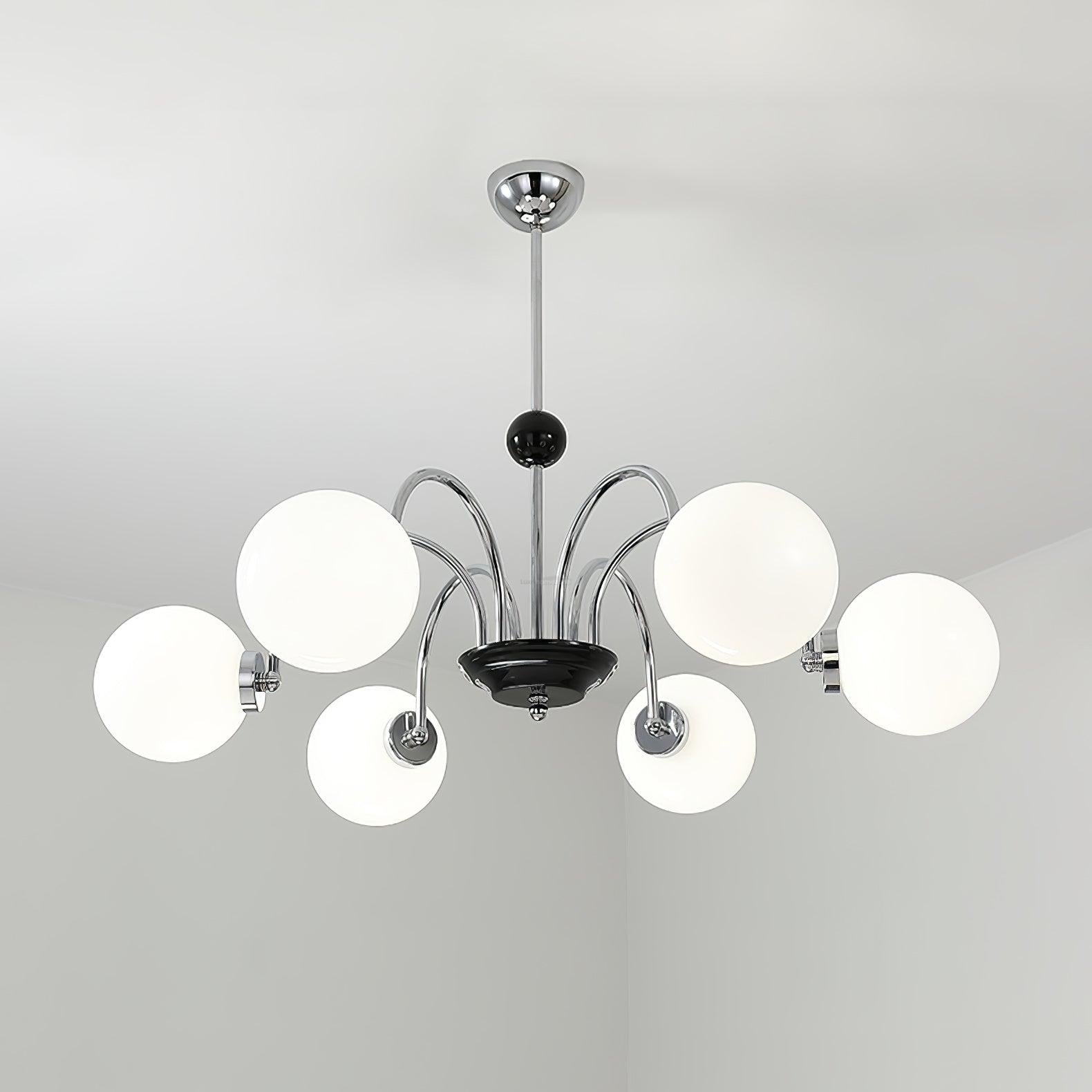 Yisu Glass Globe Chandelier with 3/4/5/6/8 heads - Bend, Marshmallow Chandelier, Optimized-1-Luxehomezone