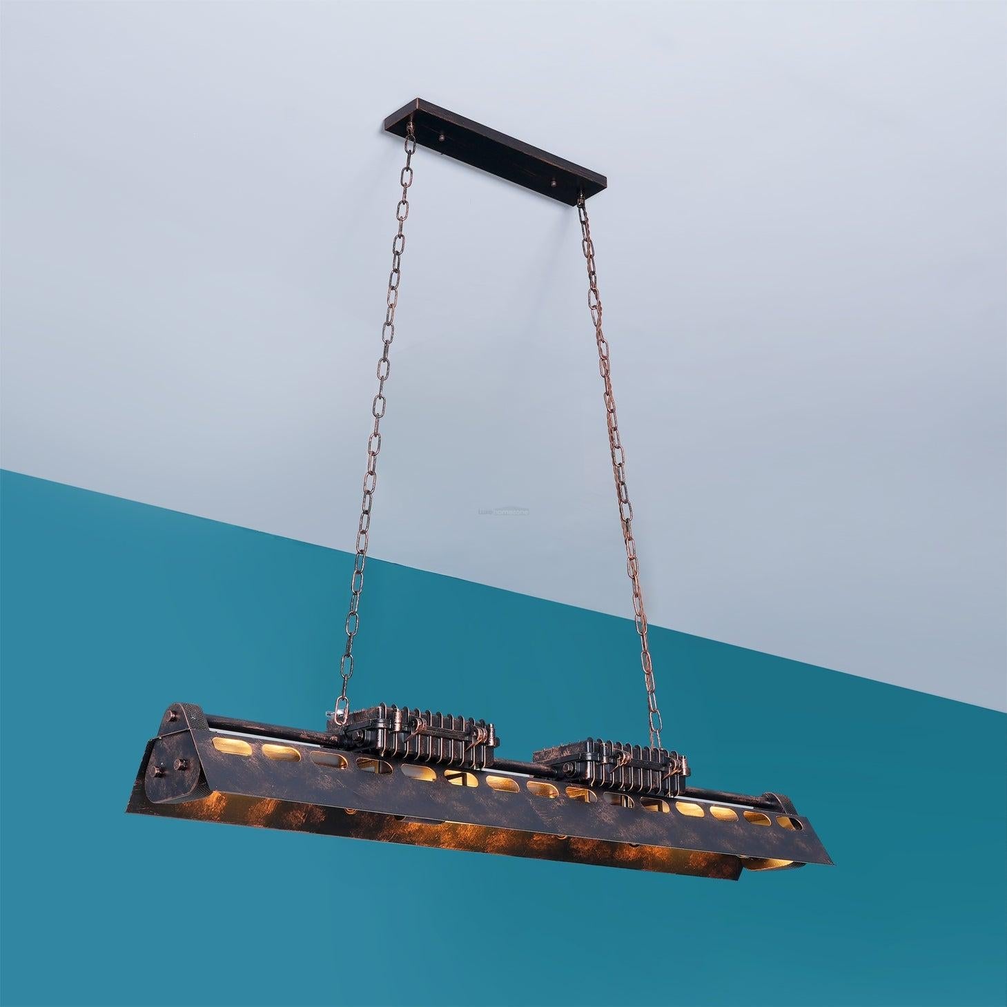 Industrial Steampunk Style Chandelier, Dining Table Lamp, Kitchen Island Lamp - Bar, Bloom, Optimized-1-Luxehomezone