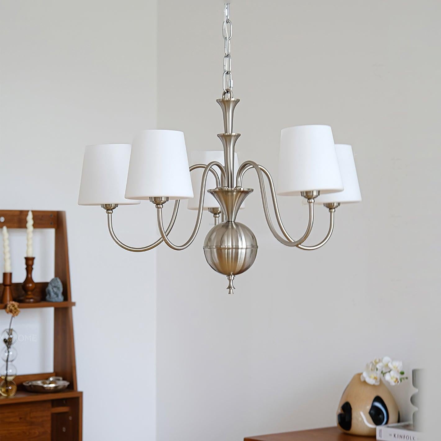 Shabby Chandelier ∅ 23.6″ - Bend, Marshmallow Chandelier-1-Luxehomezone
