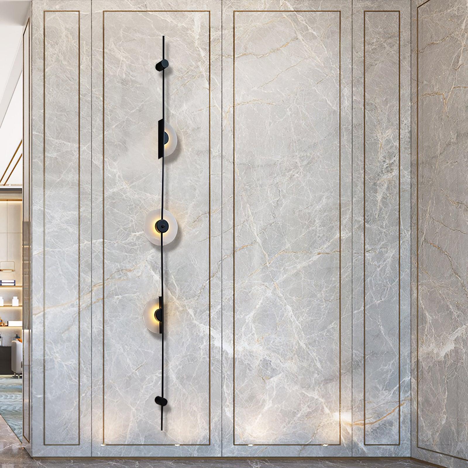 Alabaster Orb Vertical Wall Sconce - Luxehomezone