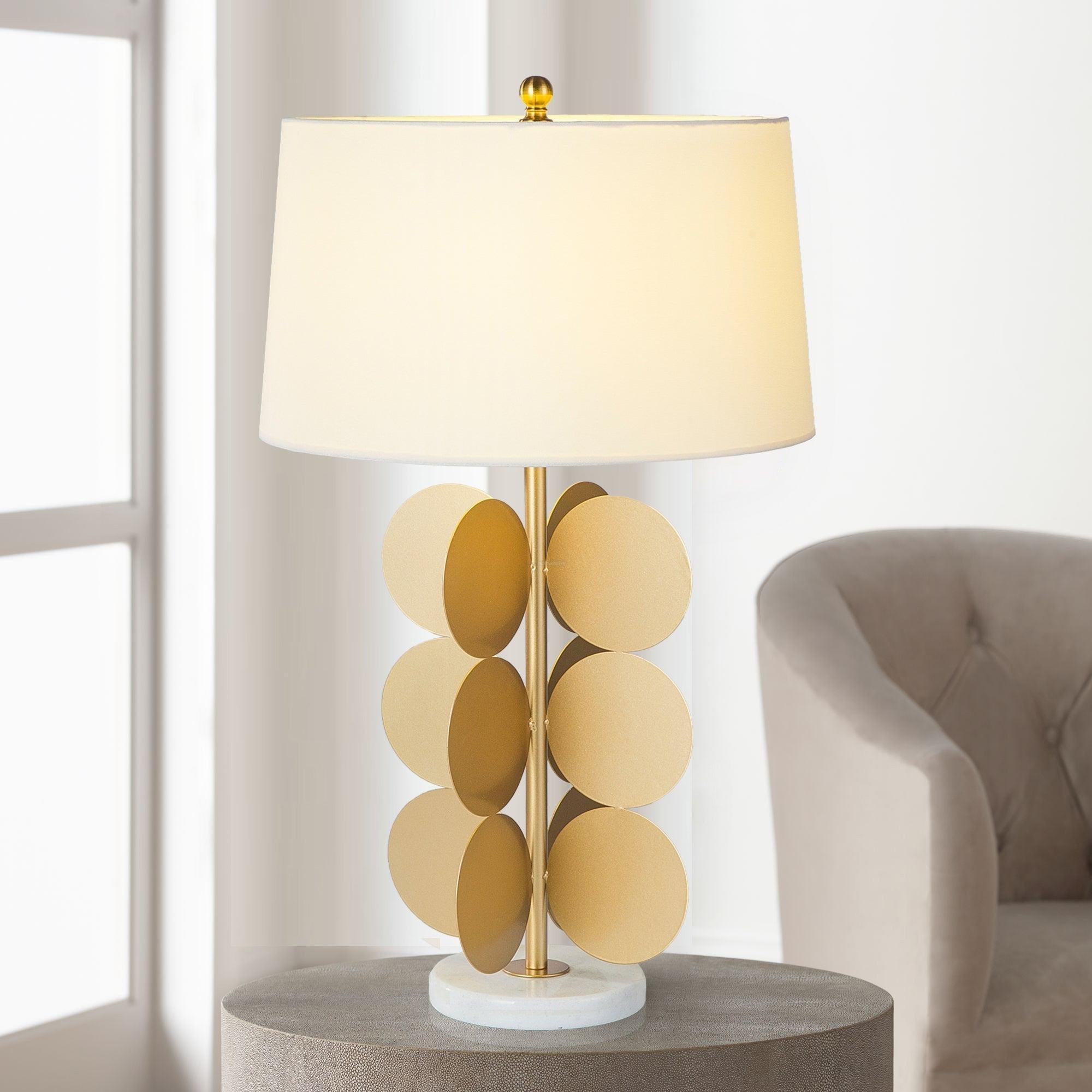 Mark Mcdowell Table Lamp ∅ 15″ - Fabric-1-Luxehomezone