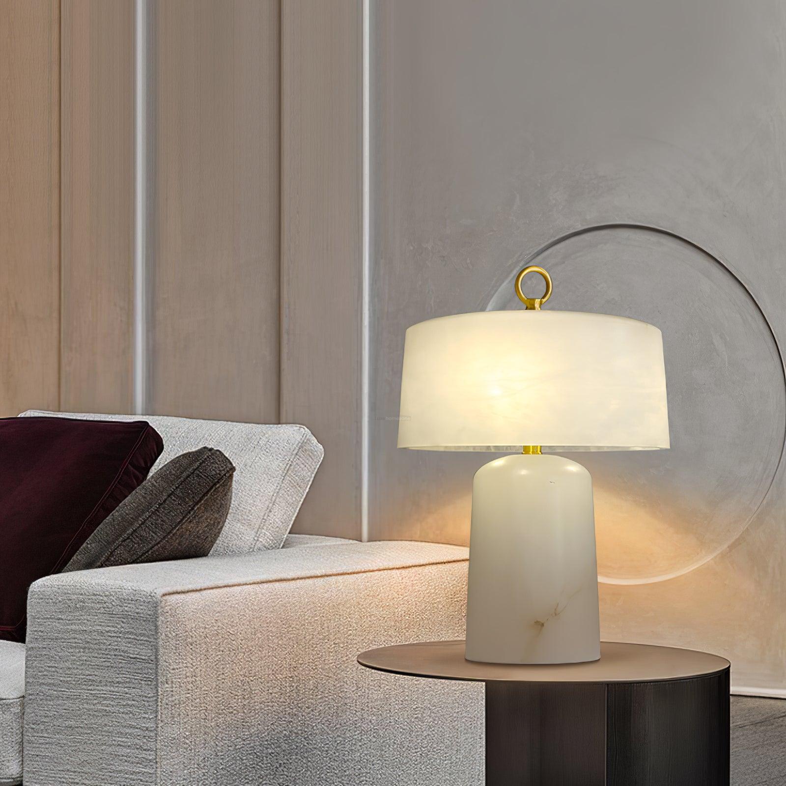 Aogashima Table Lamp  ∅ 11.8″ - Alabaster-1-Luxehomezone