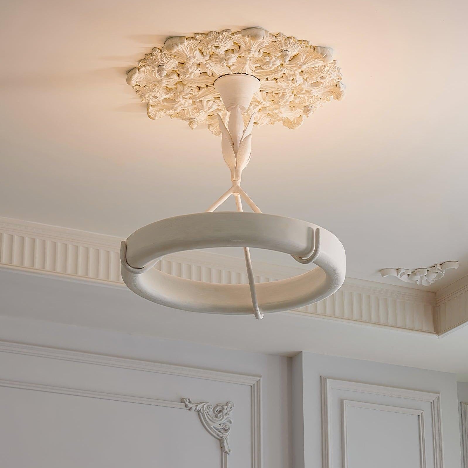 Tinsley Plaster Chandelier ∅ 23.6″/31.5'' - Alabaster, Alabaster Chandelier, Alabaster Pendant, Unknown-1-Luxehomezone