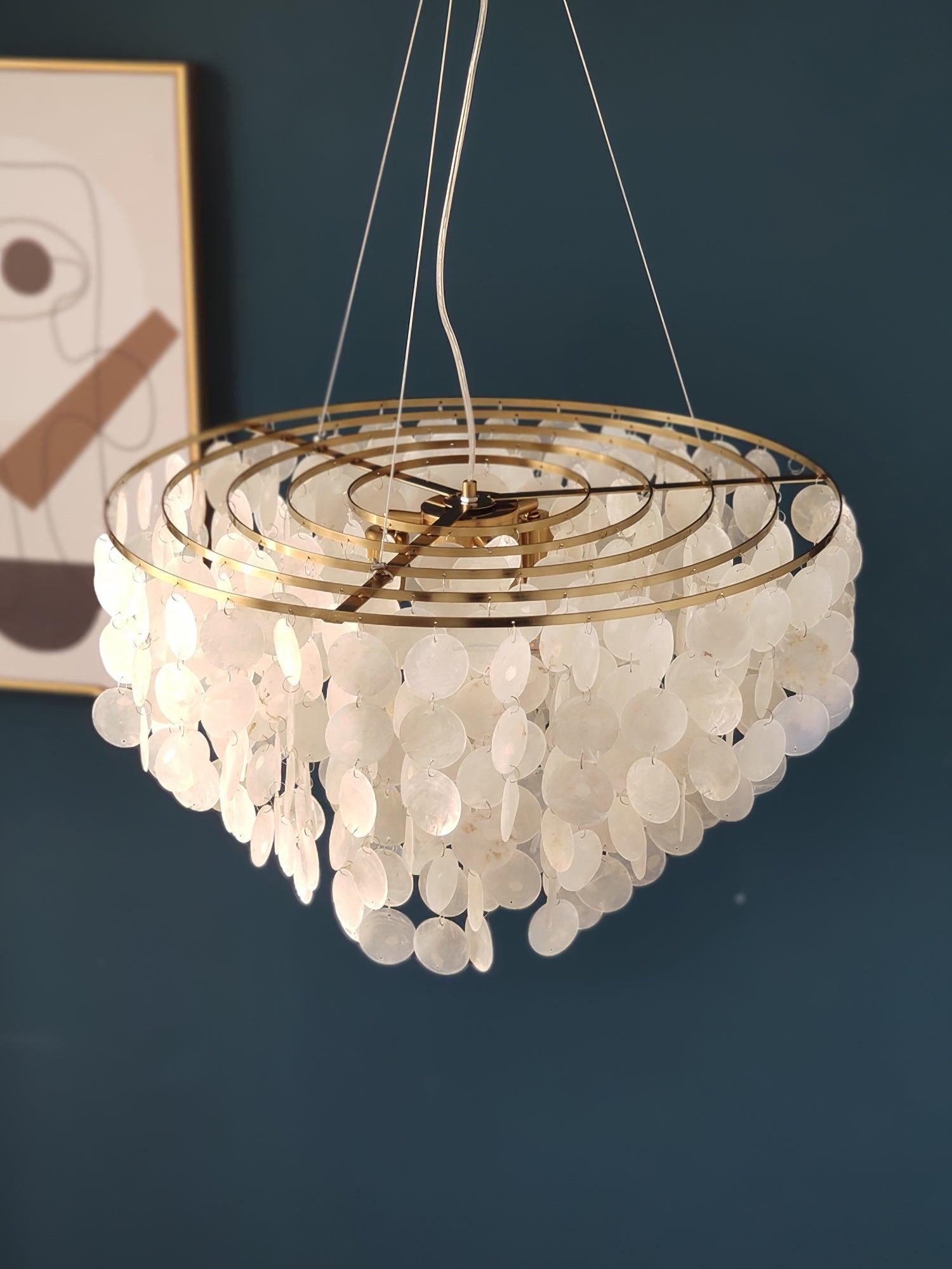 Shell Wind Chime Chandelier ∅ 19.7″ - Luxehomezone
