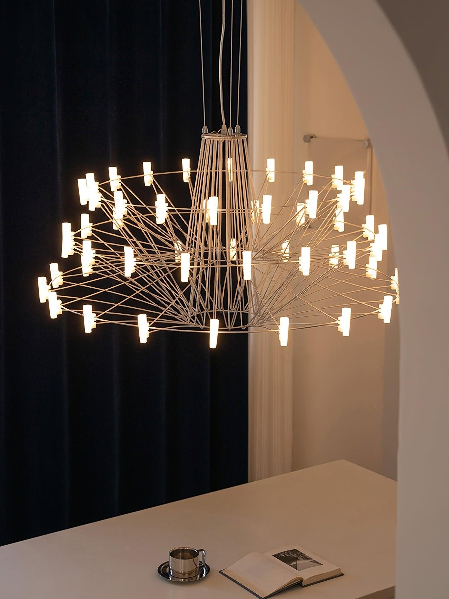 Sky Ballet Candle Chandelier ∅ 33.5″ ~∅ 39.8″ - Candle-1-Luxehomezone