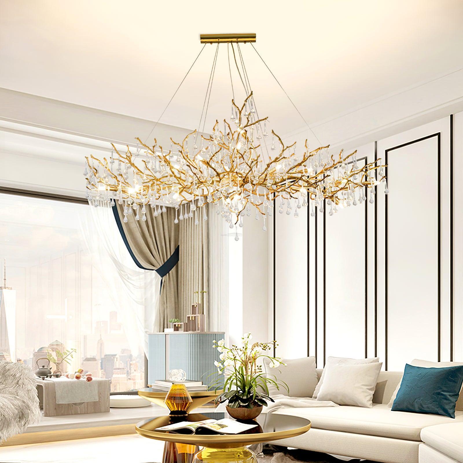 Bijou Tear Drop Style Chandelier - Luxehomezone