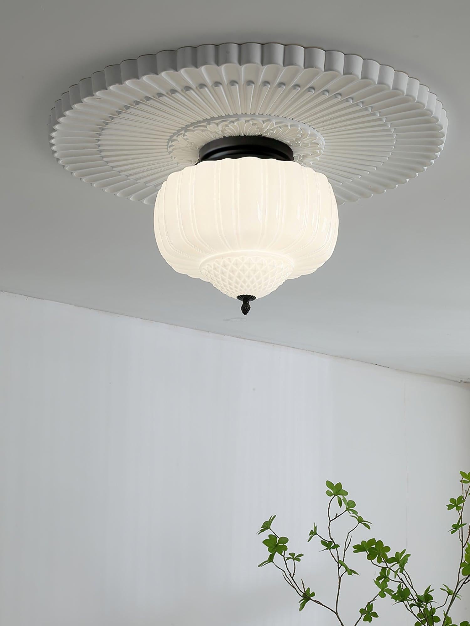 Charles Edwards Taper Flush Mount - Black & White, Charles, Semi Flush Mounts-1-Luxehomezone