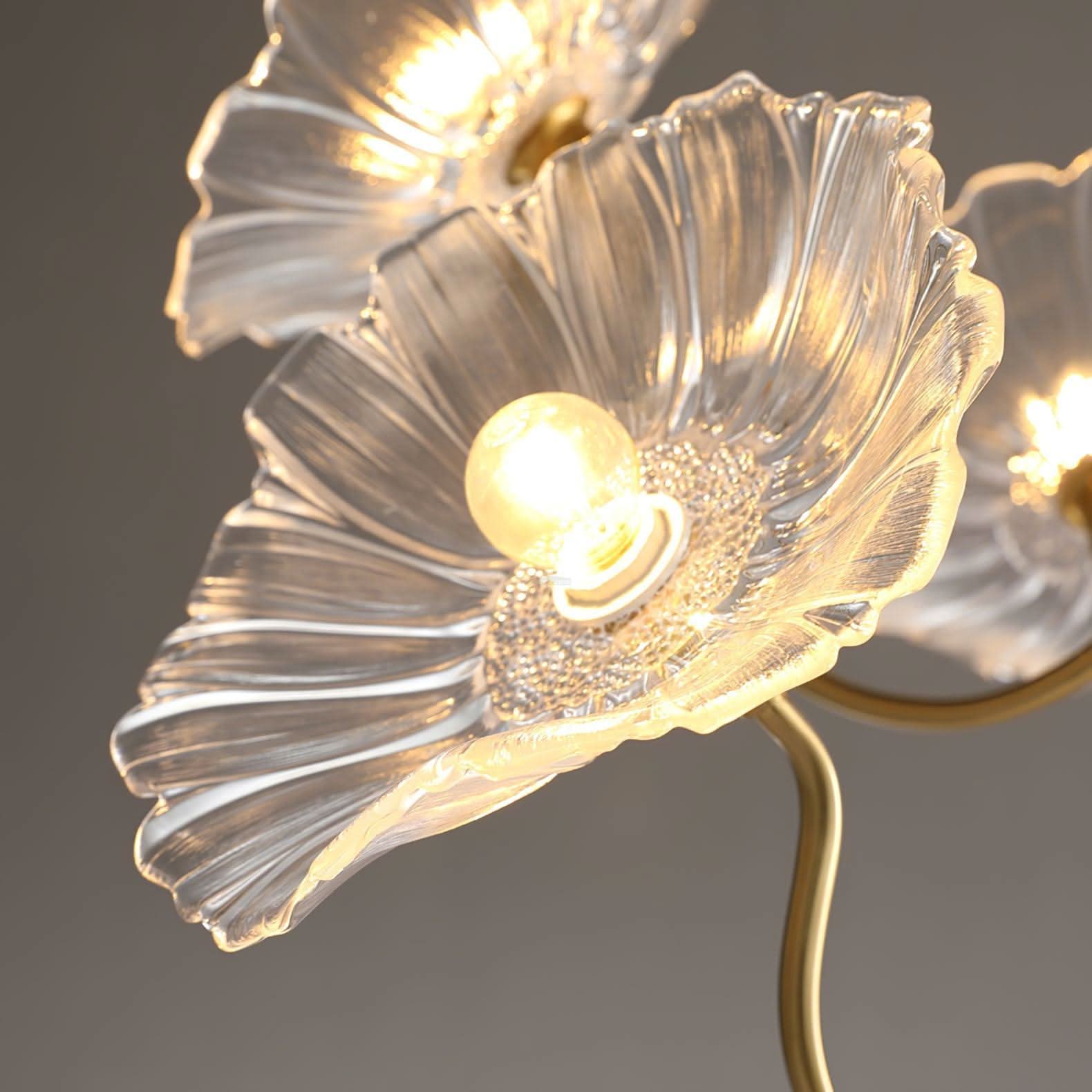 Lotus Leaf Glass Chandelier ∅ 35.4″ - Luxehomezone