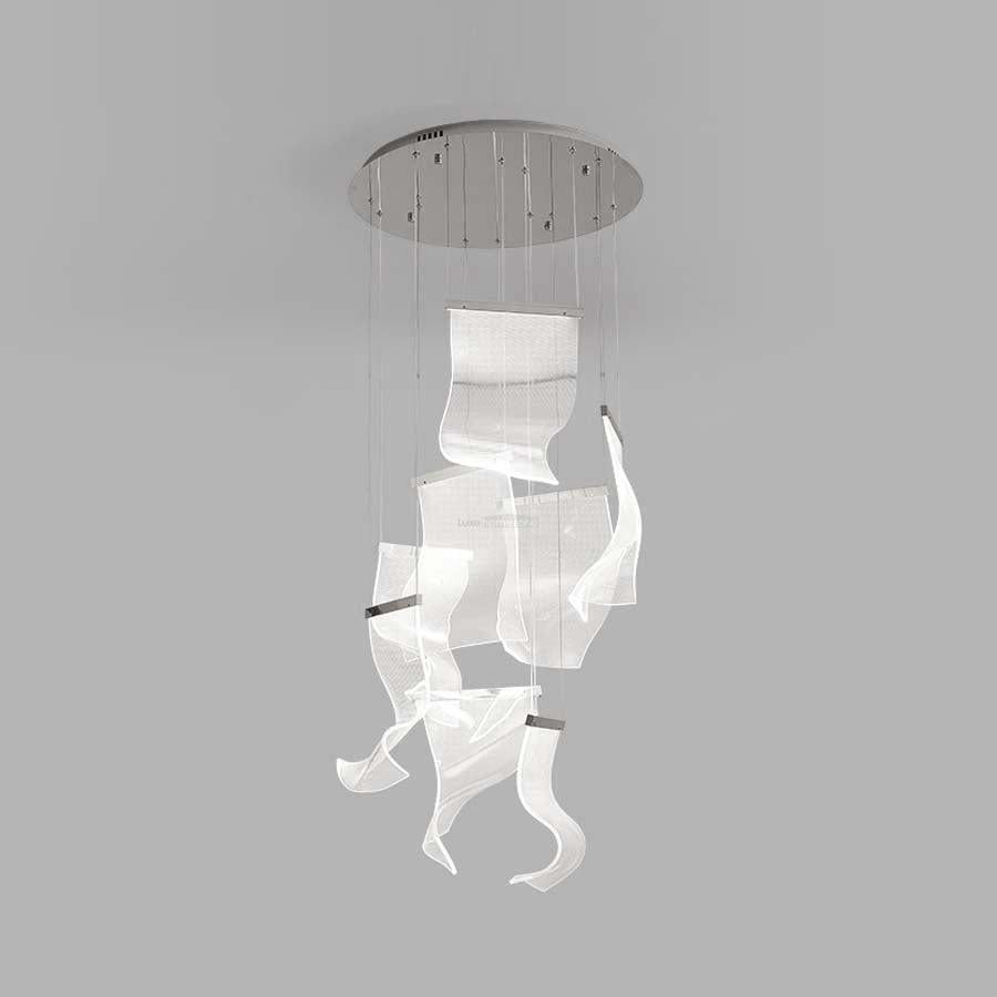 Acrylic Staircase Chandelier - Helia-1-Luxehomezone