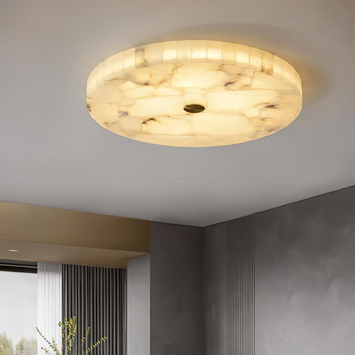 Round Alabaster Ceiling Lamp - Alabaster-1-Luxehomezone