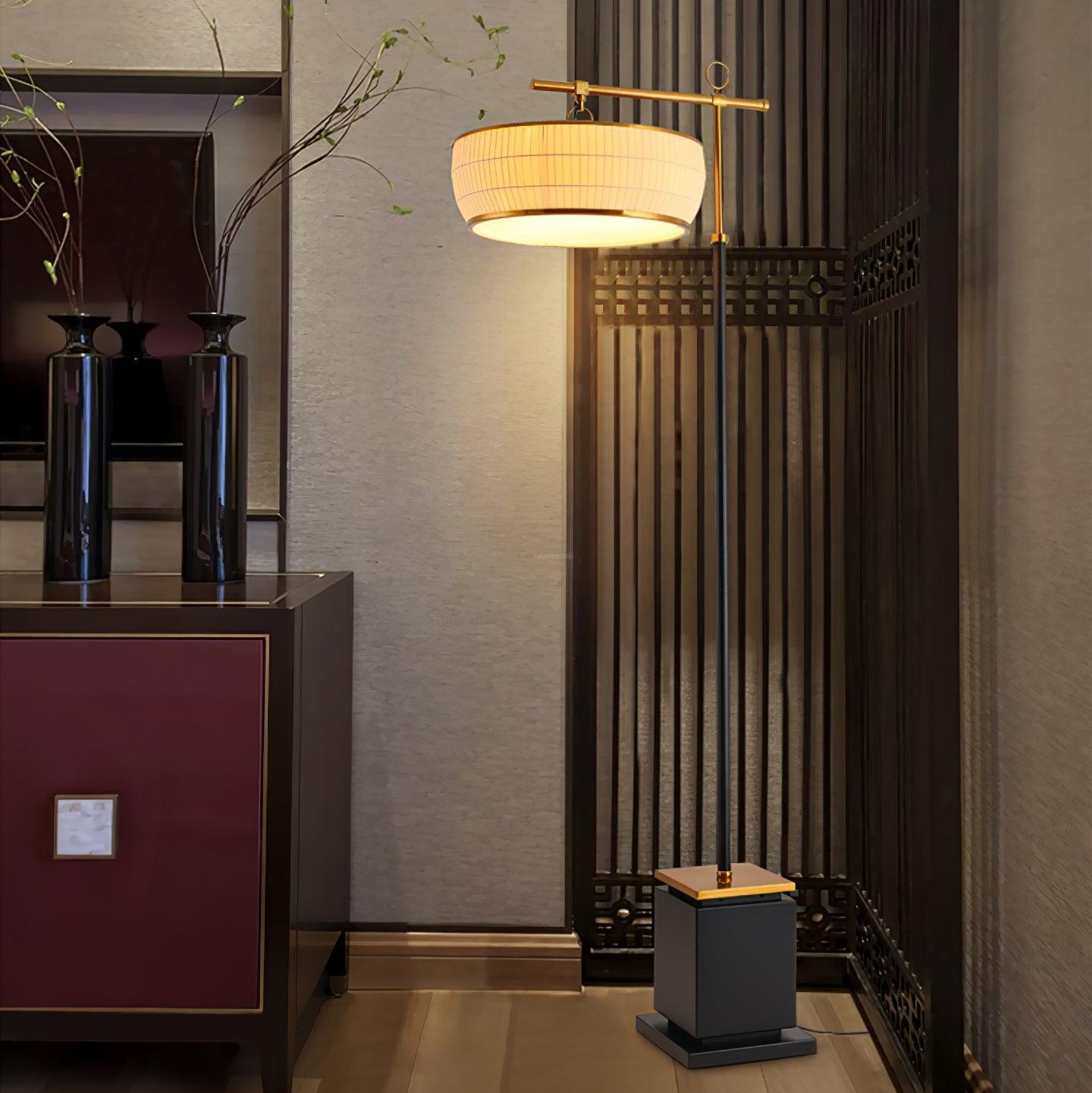 Hejun Fabric Floor Lamp W 24.4″ - Drapery-1-Luxehomezone