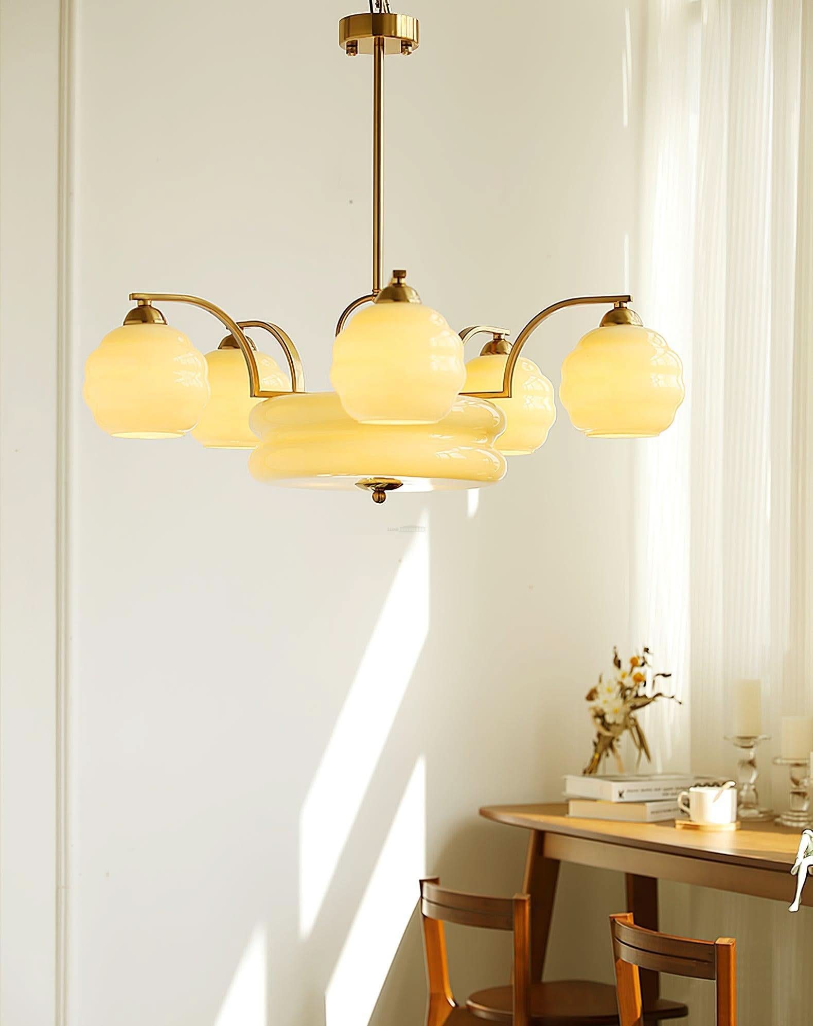 Art Deco Vintage Chandelier with 3+1 heads/5+1 heads - Luxehomezone