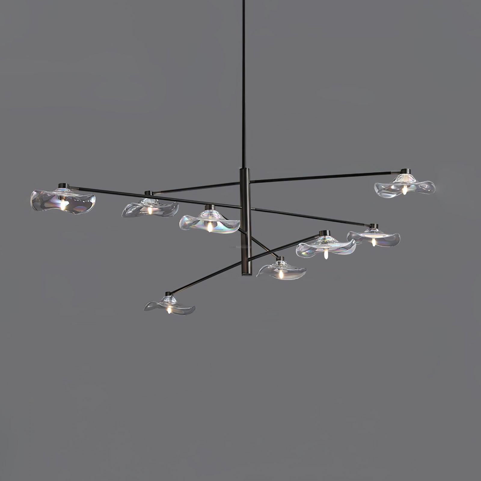 Lotus Leaves Glass Chandelier 39.4''/47.2'' - Lotus Leaf-1-Luxehomezone
