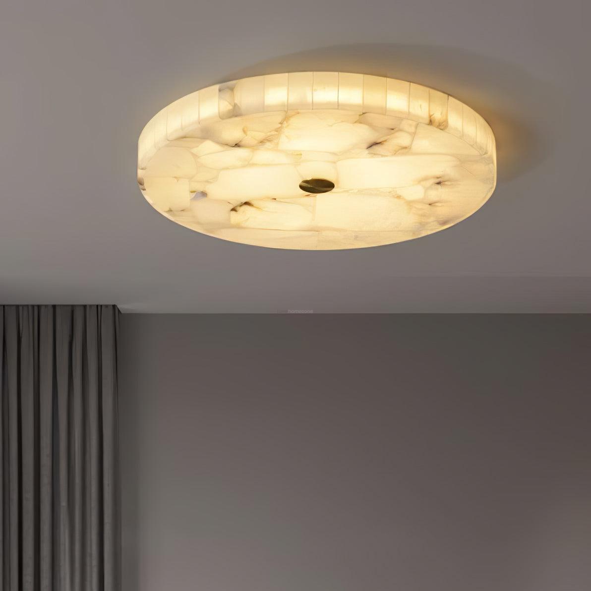 Round Alabaster Ceiling Lamp - Alabaster-1-Luxehomezone