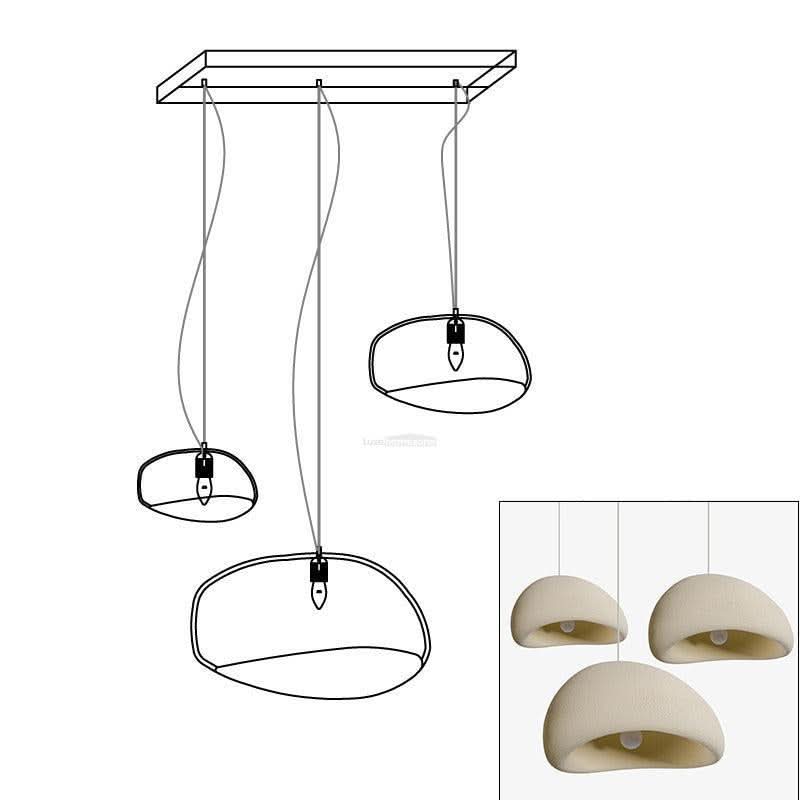 Khmara Chandelier with Rough Combination Type A - Luxehomezone