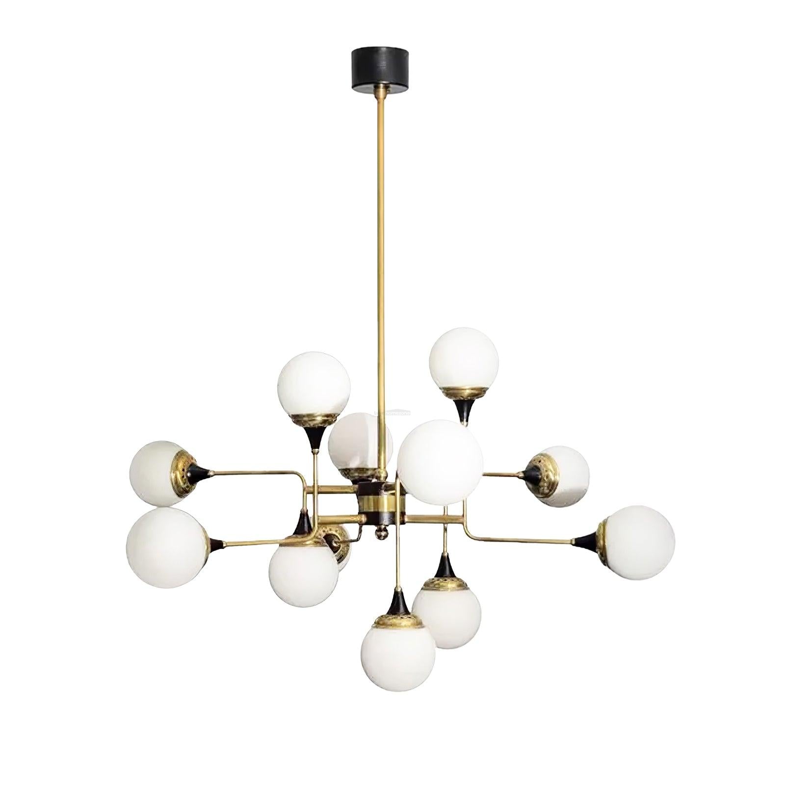 Stilnovo Chandelier with 12/16/24 heads - Frown-1-Luxehomezone