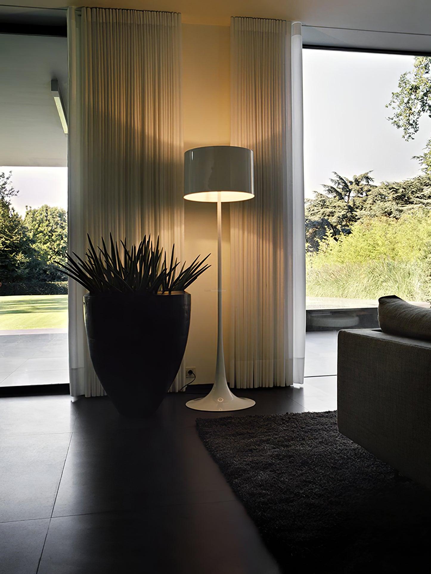 Huafang Black And White Floor Lamp ∅ 12.6″ - Geometry-1-Luxehomezone