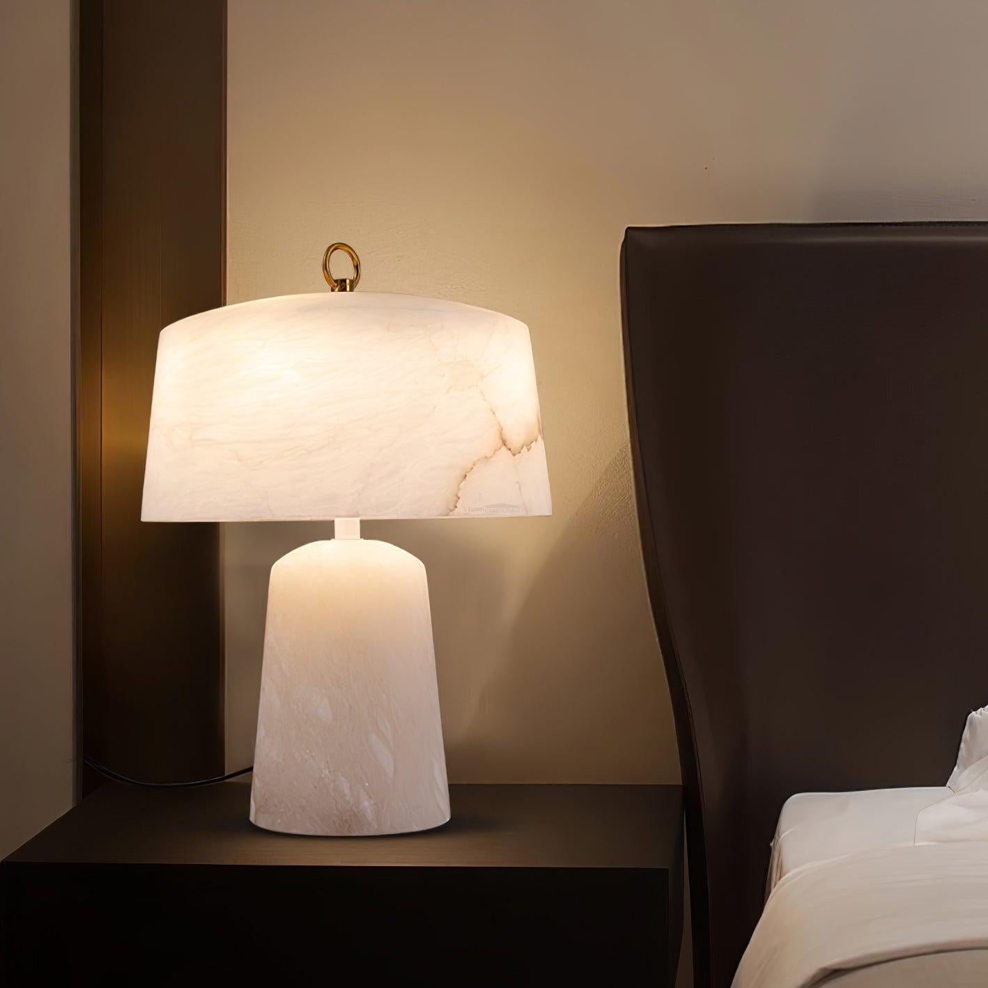 Aogashima Table Lamp  ∅ 11.8″ - Alabaster-1-Luxehomezone