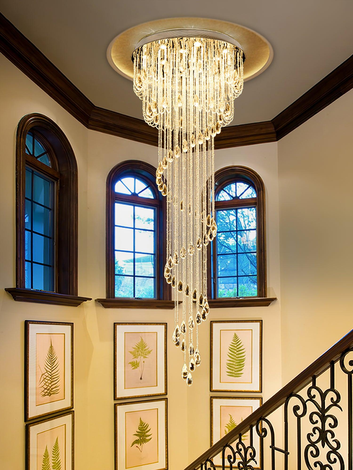 Classic Symphony Spiral Round Chandelier - Helia-1-Luxehomezone