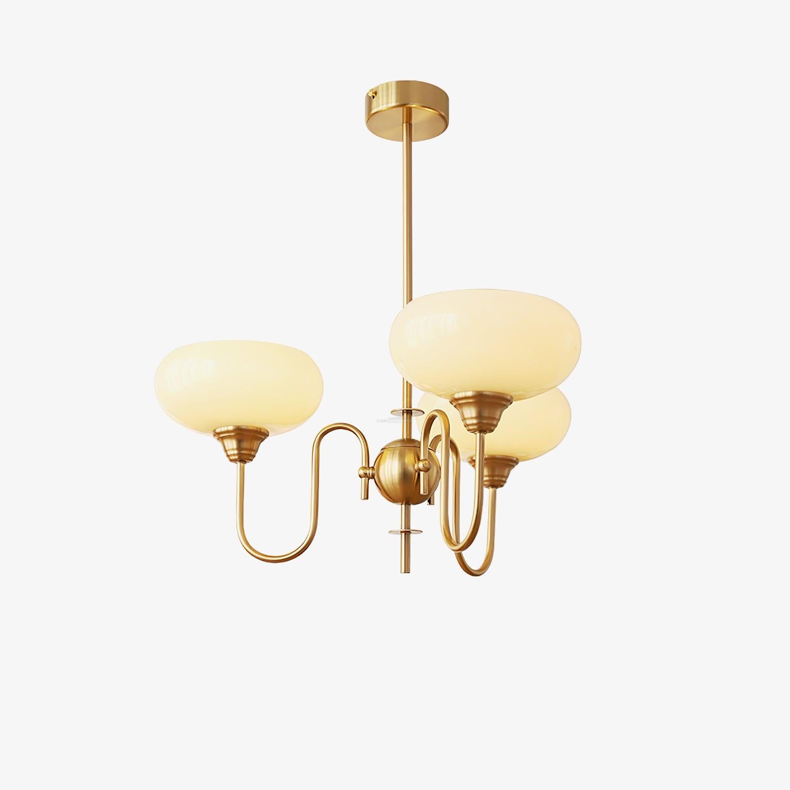 Creamy Persimmon Chandelier - Glass Chandelier, Persimmon-1-Luxehomezone