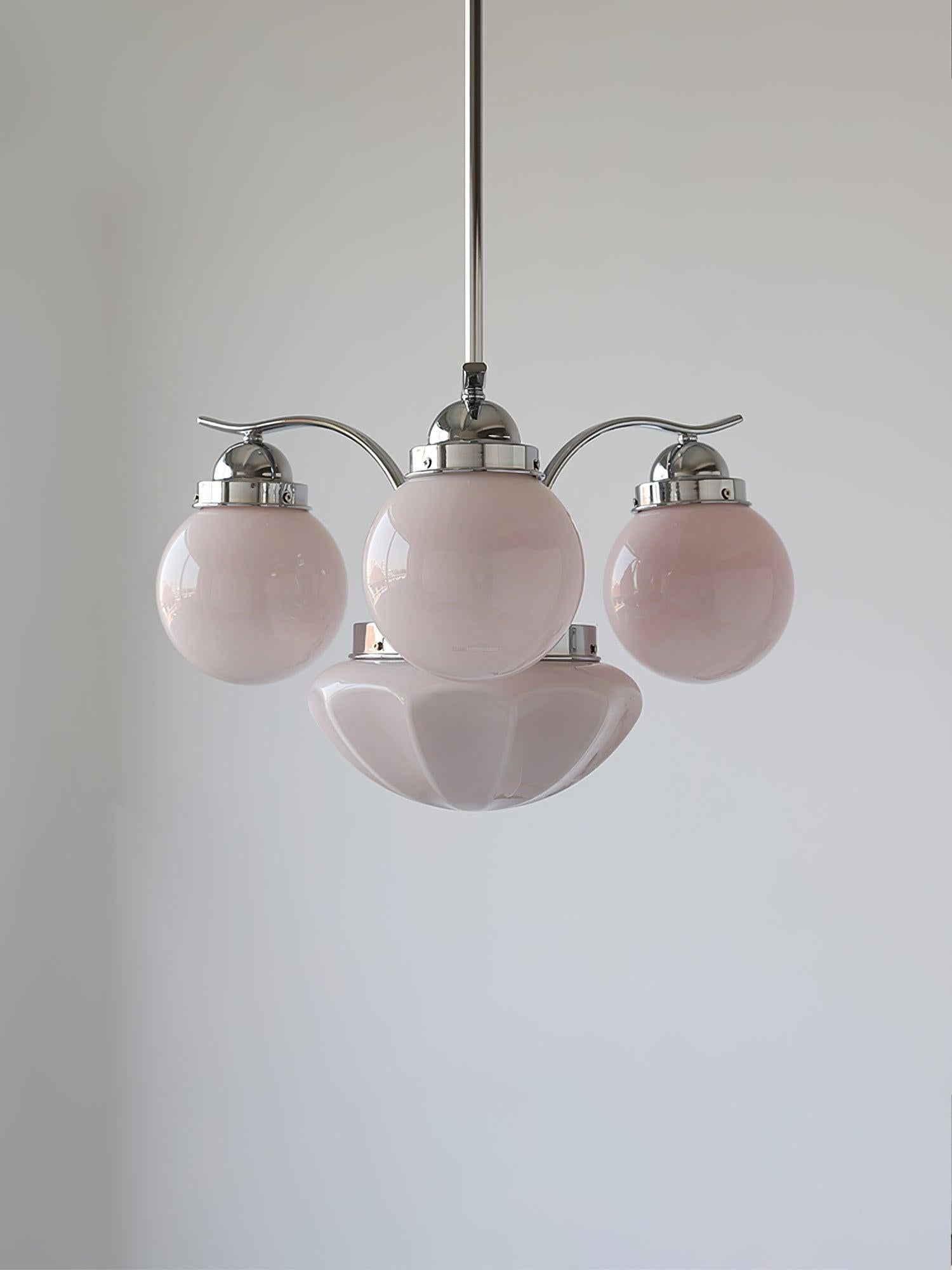 Ryttenberg Glass Chandelier with 4/6 heads - Bend, Marshmallow Chandelier-1-Luxehomezone