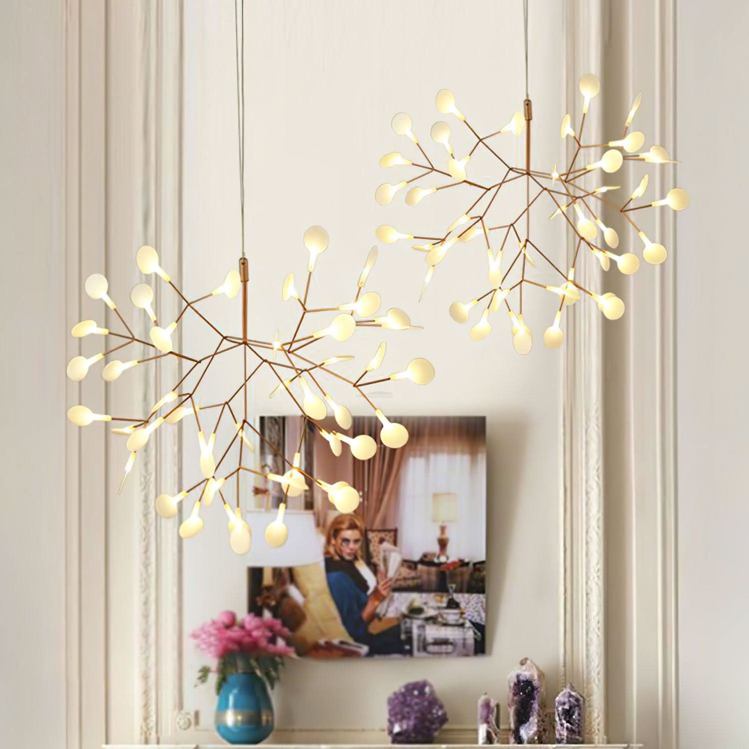 Rose Gold Firefly Chandelier - Luxehomezone