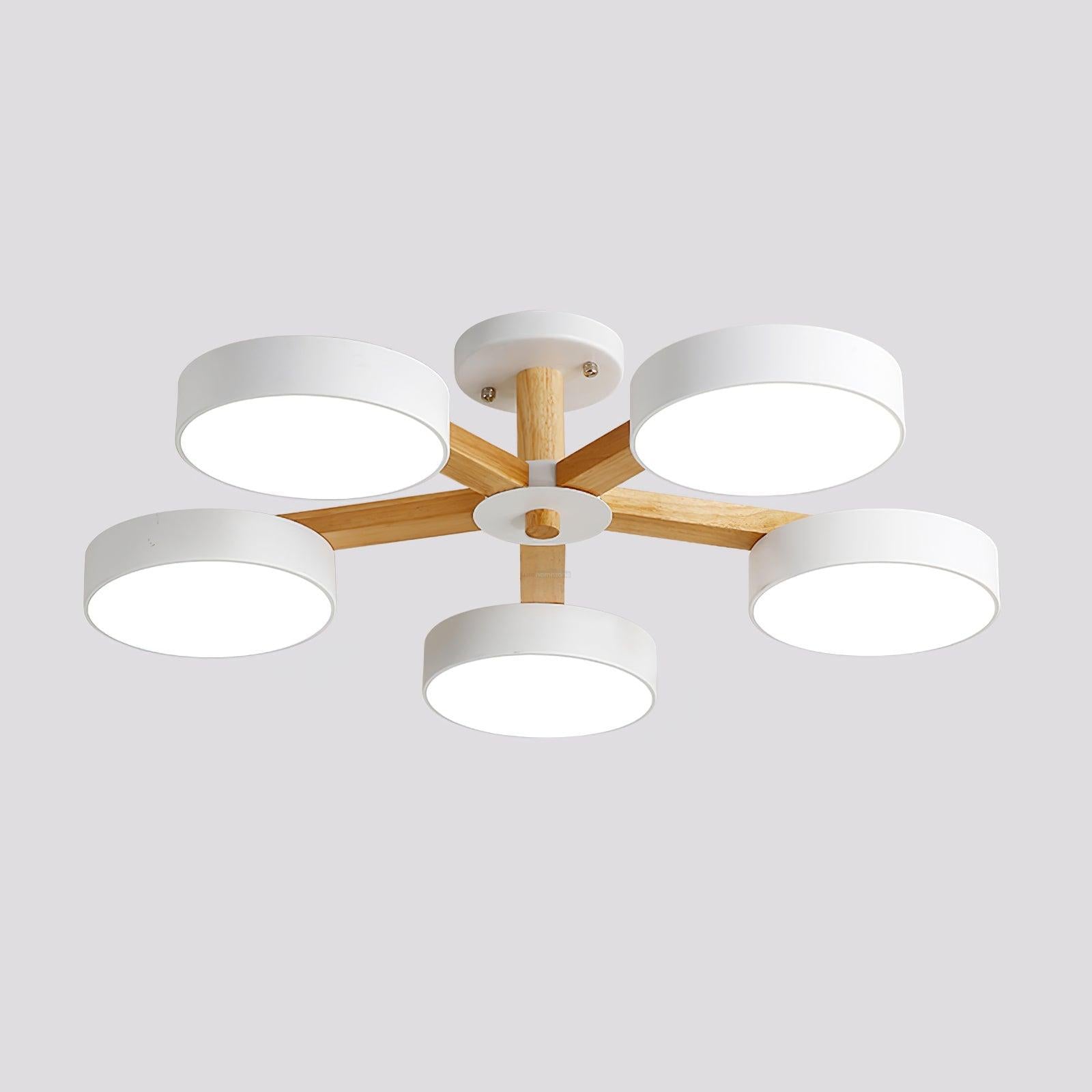 Modern Multi Stem Chandelier with 5/6/8 heads - Wood-1-Luxehomezone
