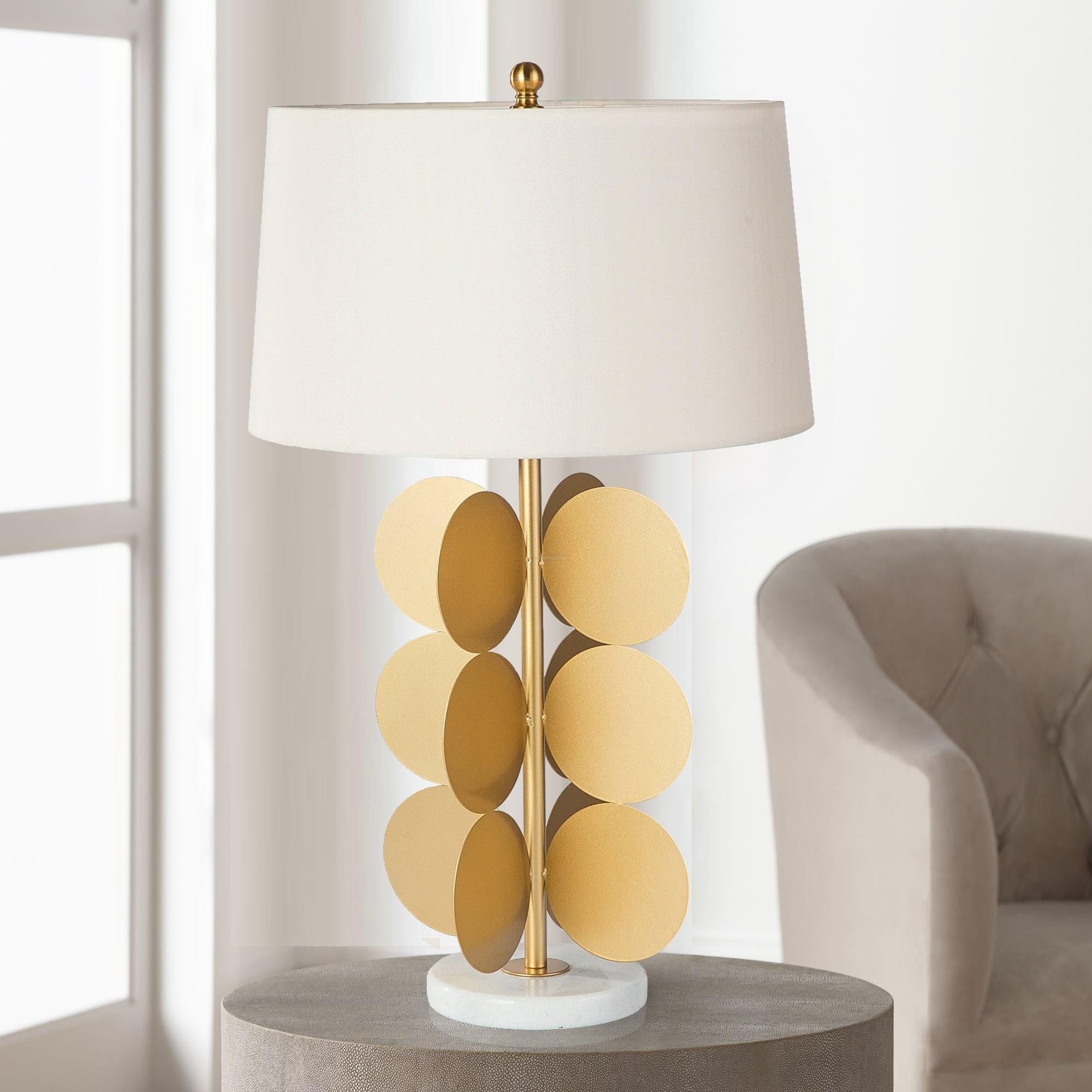 Mark Mcdowell Table Lamp ∅ 15″ - Fabric-1-Luxehomezone