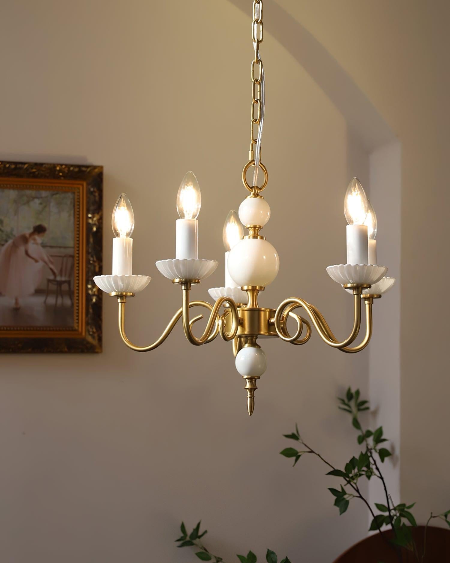 Candle Style Carlita Chandelier with 3/5 heads - Candle-1-Luxehomezone