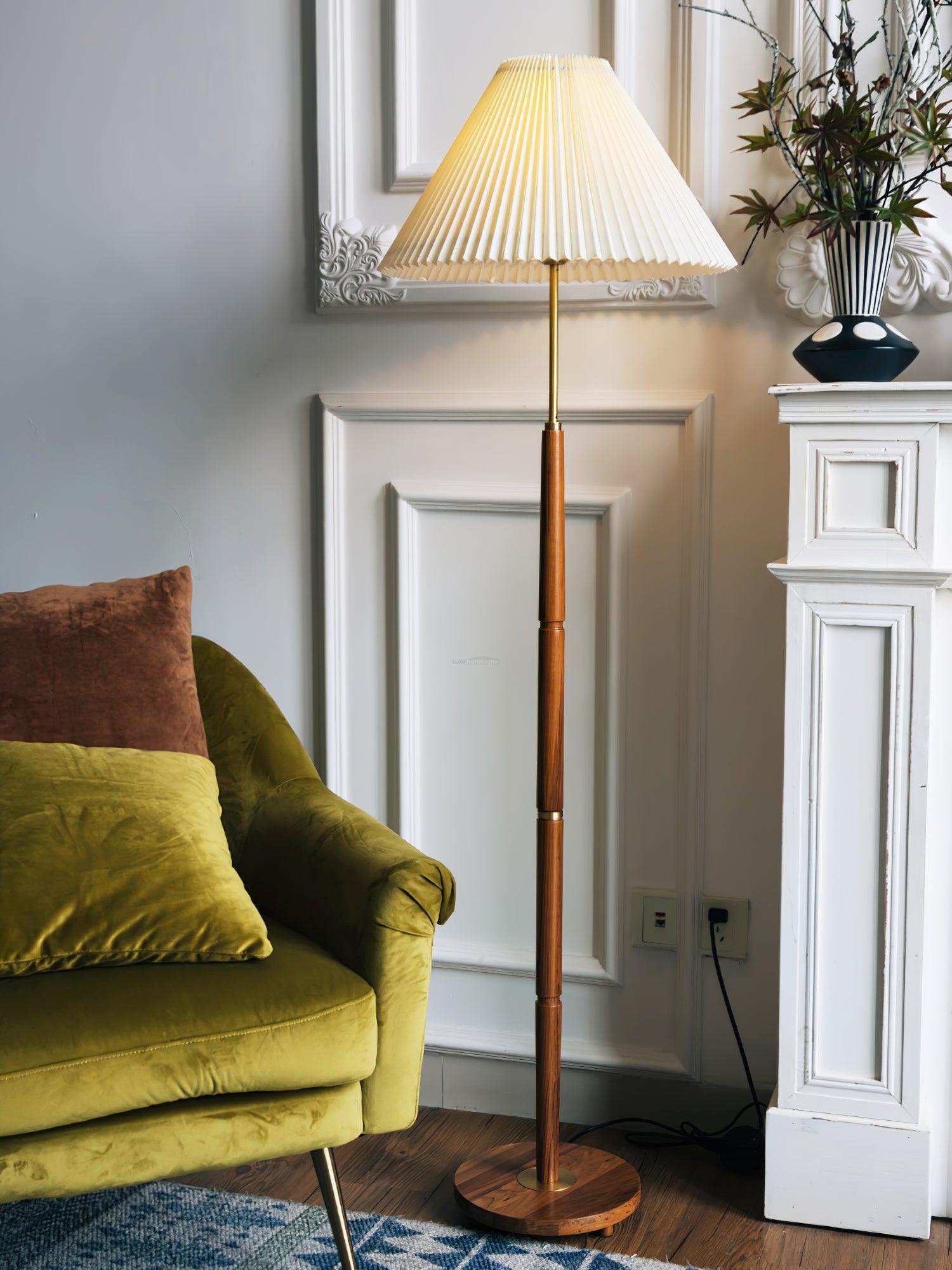 Pleated Floor Lamp ∅ 17.7″ - Luxehomezone