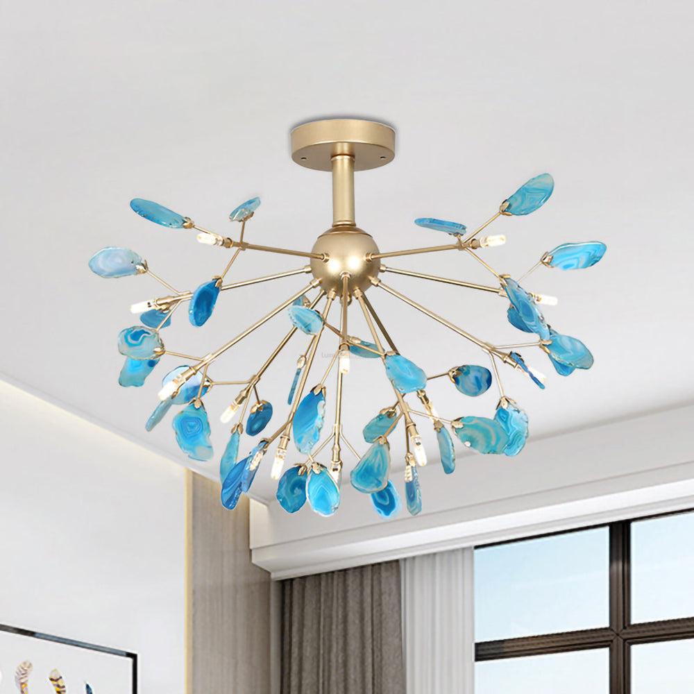 Agate Flake Chandelier with 4/12/16/20 heads - Branch-1-Luxehomezone