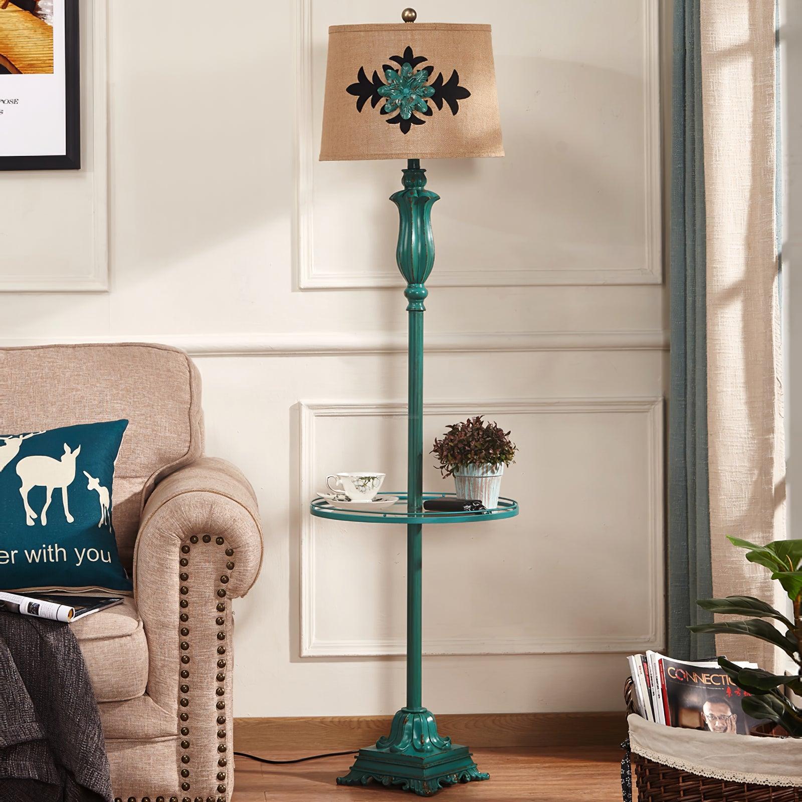 Lark Floor Lamp ∅ 16.5″ - Drapery-1-Luxehomezone