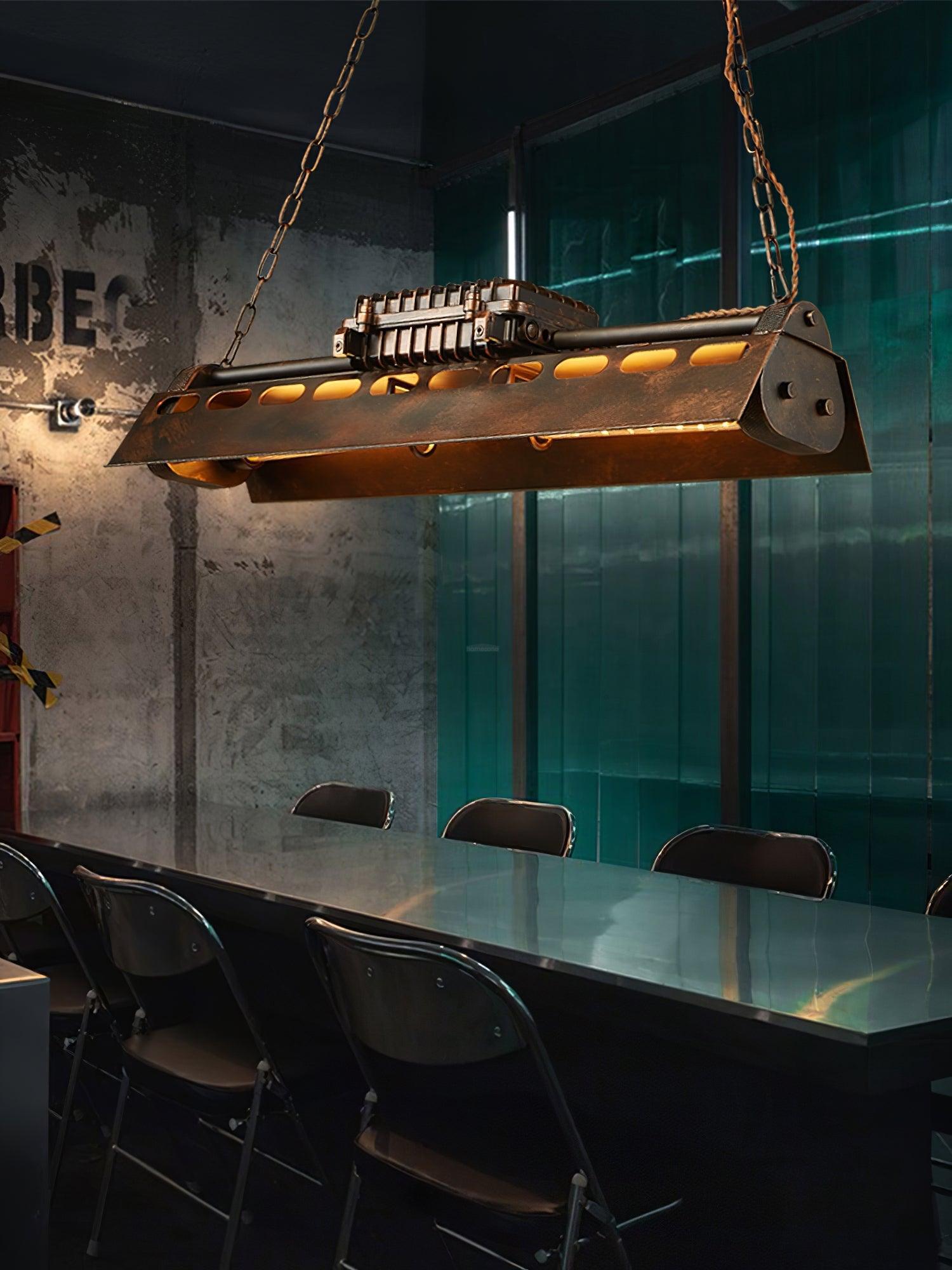 Industrial Steampunk Style Chandelier, Dining Table Lamp, Kitchen Island Lamp - Bar, Bloom, Optimized-1-Luxehomezone
