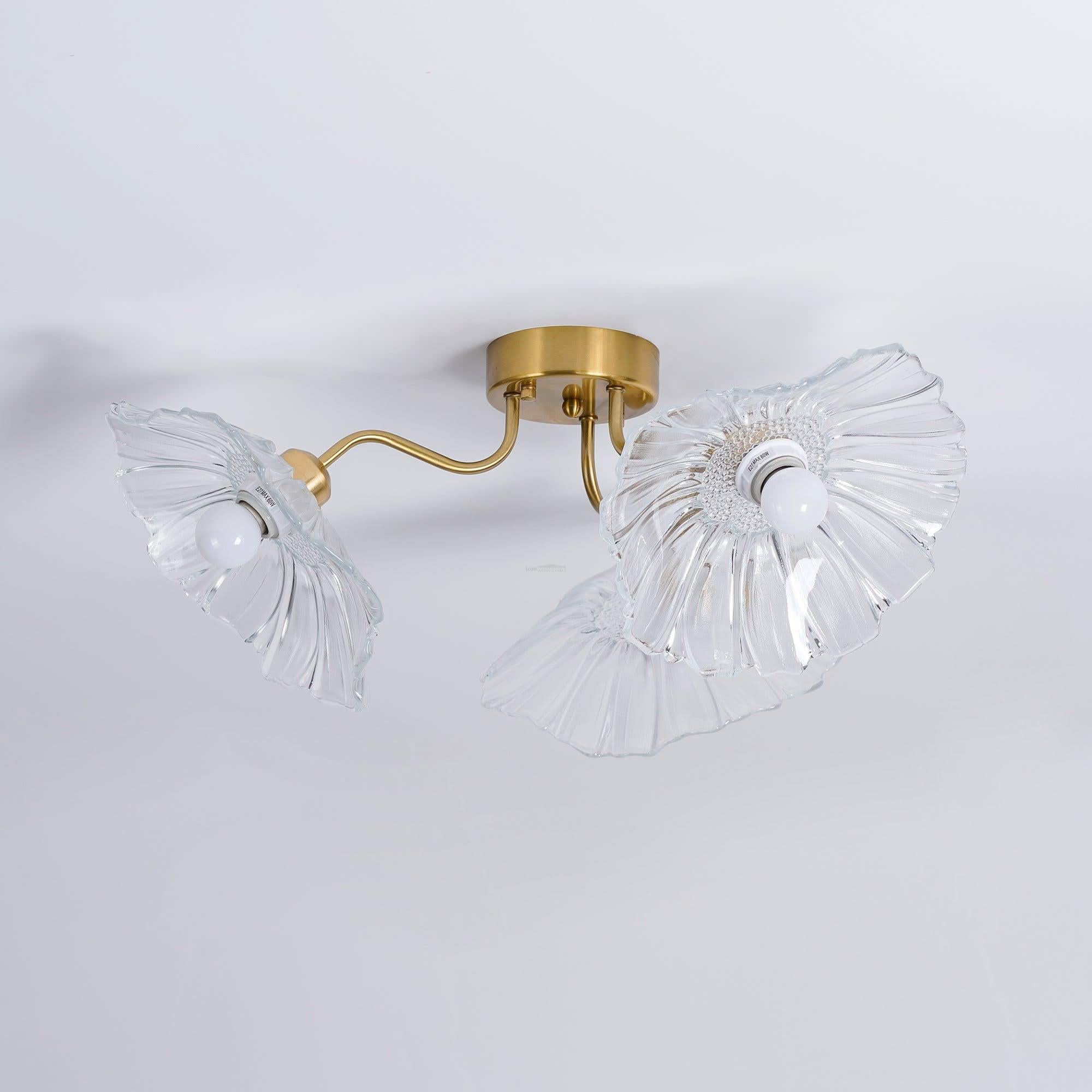 Lotus Leaf Glass Ceiling Lamp ∅ 31.5″/39.4'' - Luxehomezone
