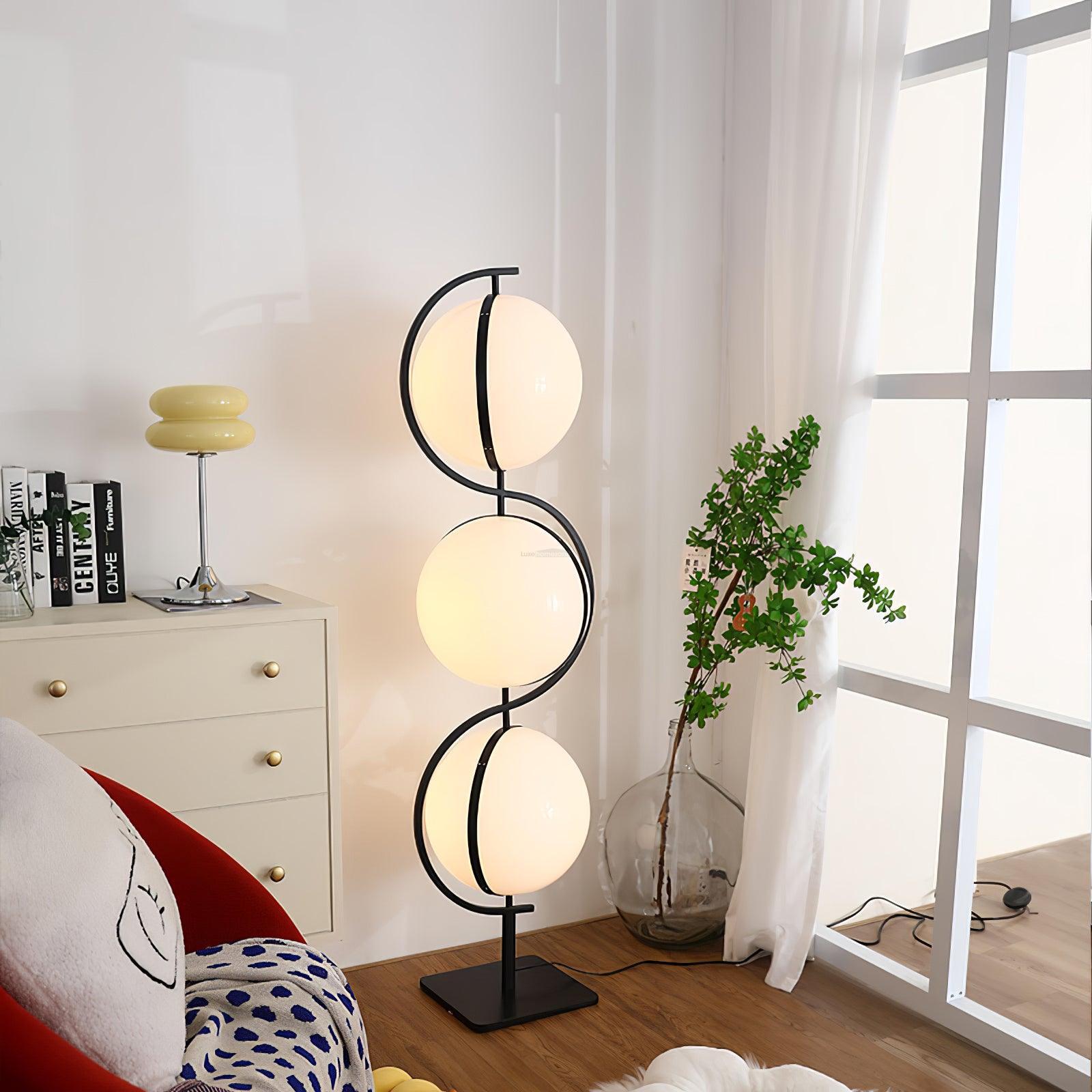 Triple Balls Floor Lamp ∅ 15.7″ - Lava-1-Luxehomezone