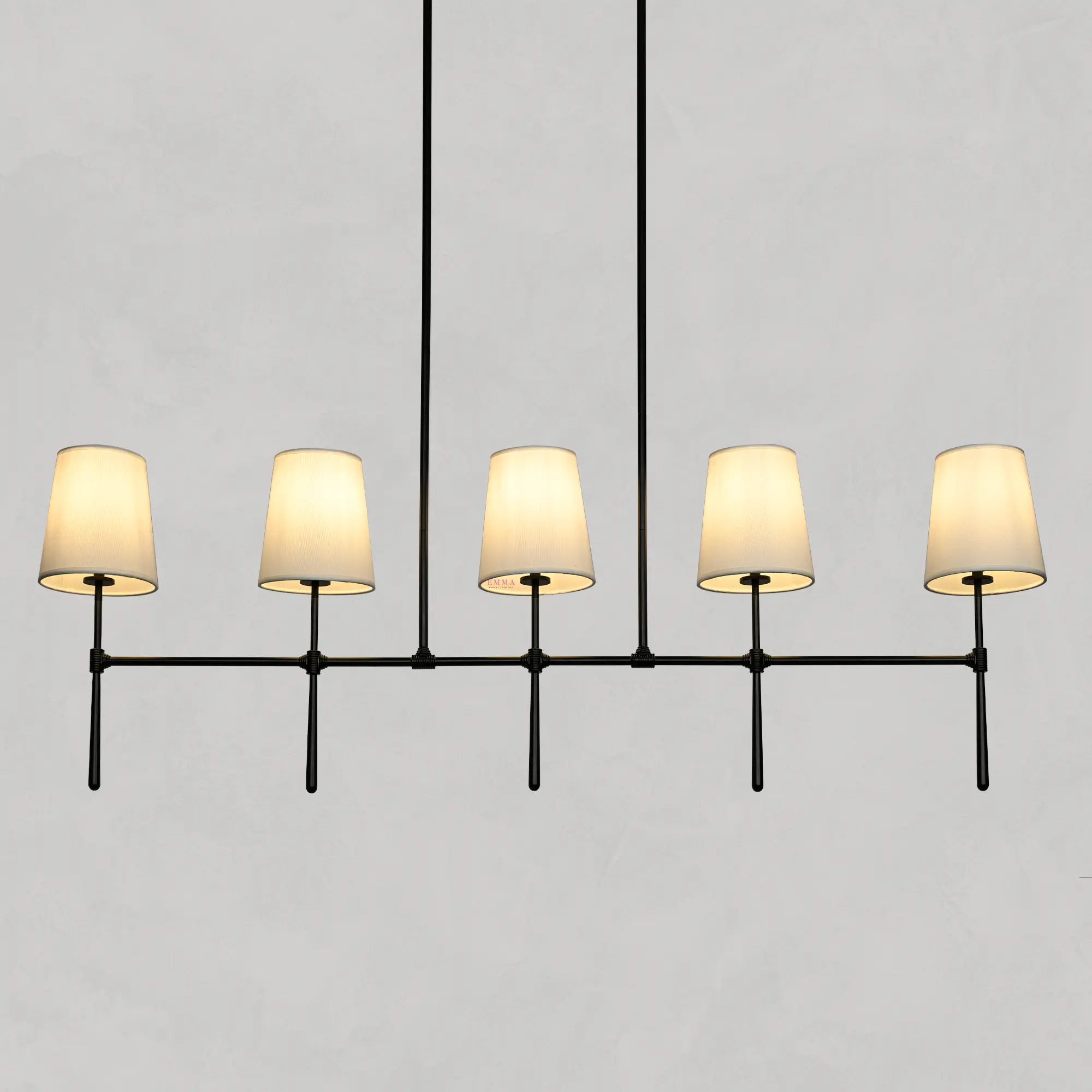Art Fabric Lamp Shade Rhode Linear Chandelier 50" 62" - Chandelier, Ins Review, Rhode Series- Chandelier1-Luxehomezone