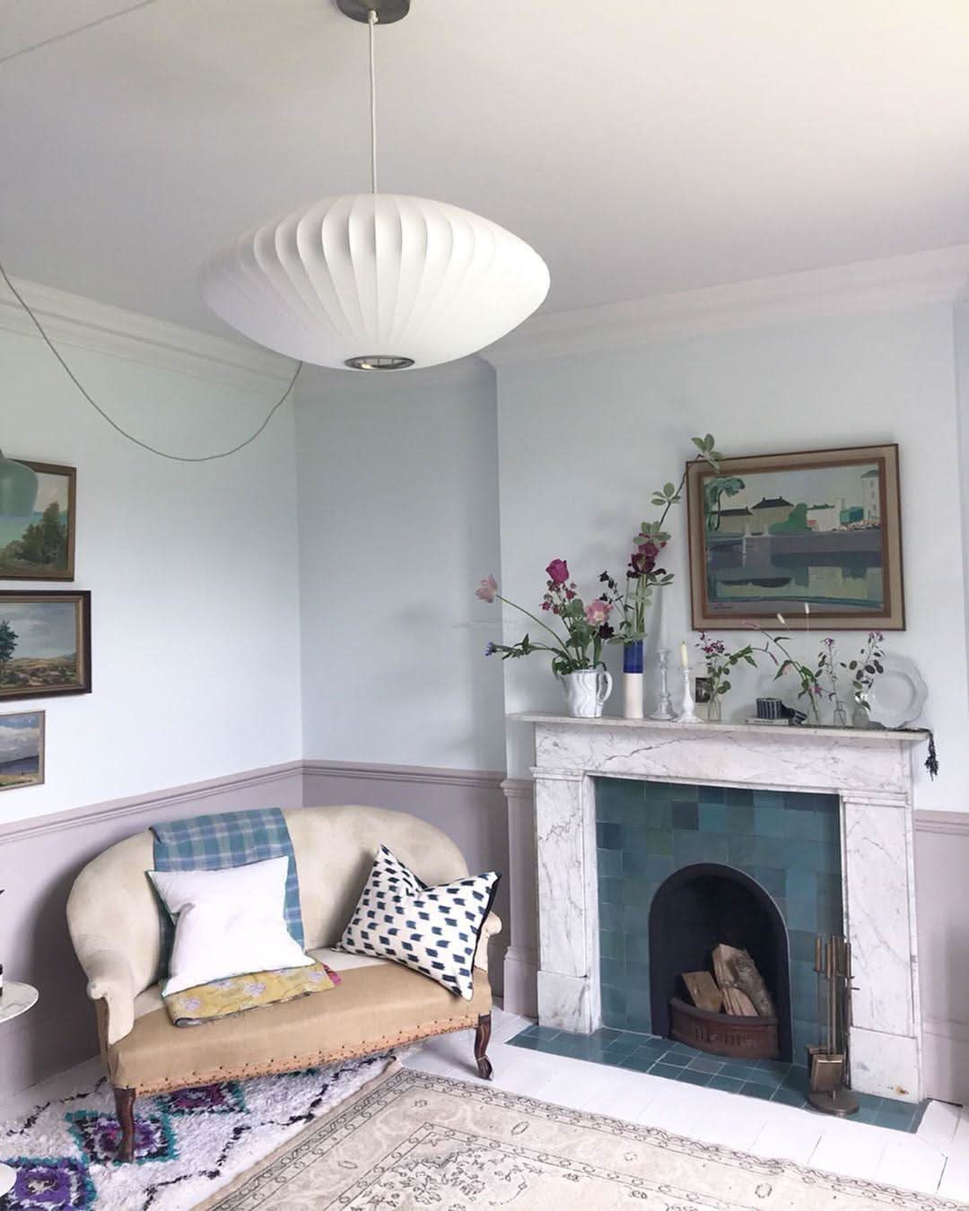 Bubble Pendant Light with Artificial Silk Lampshade - Luxehomezone