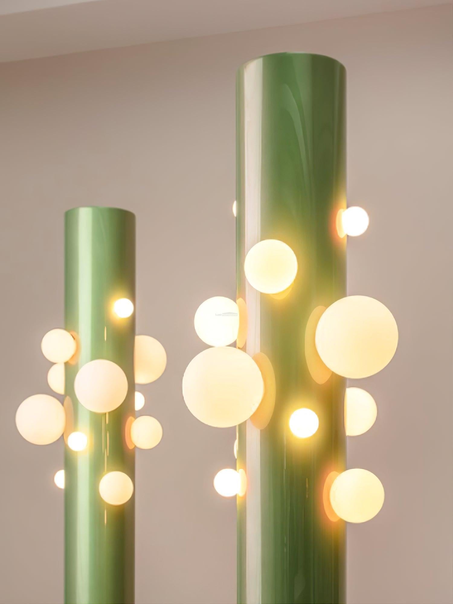 Green Apes Floor Lamp ∅ 11.8″ - Pillar-1-Luxehomezone