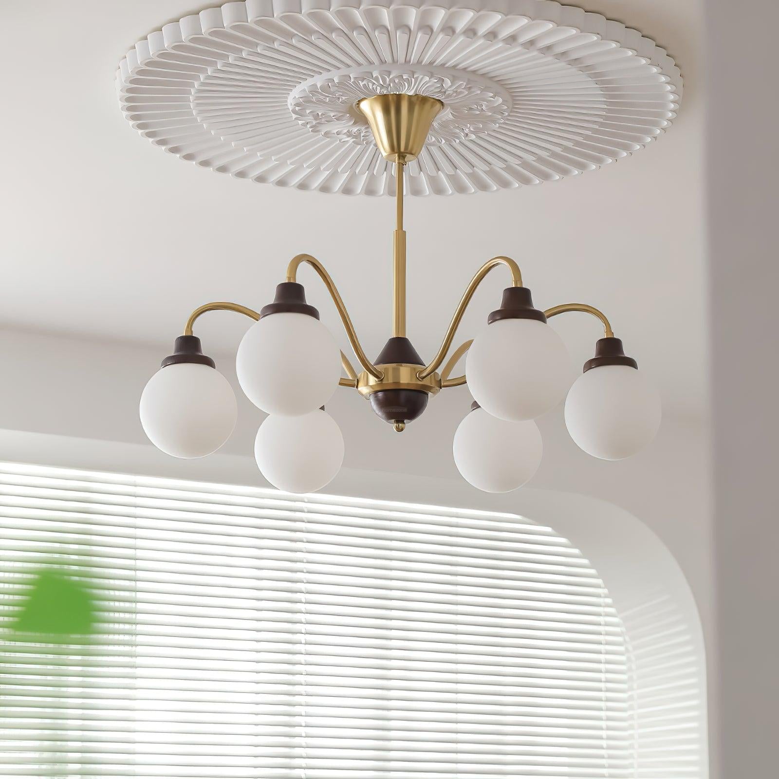 Solid Wood Magic Bean Chandelier with 4/6/8 heads - Bend, Marshmallow Chandelier-1-Luxehomezone