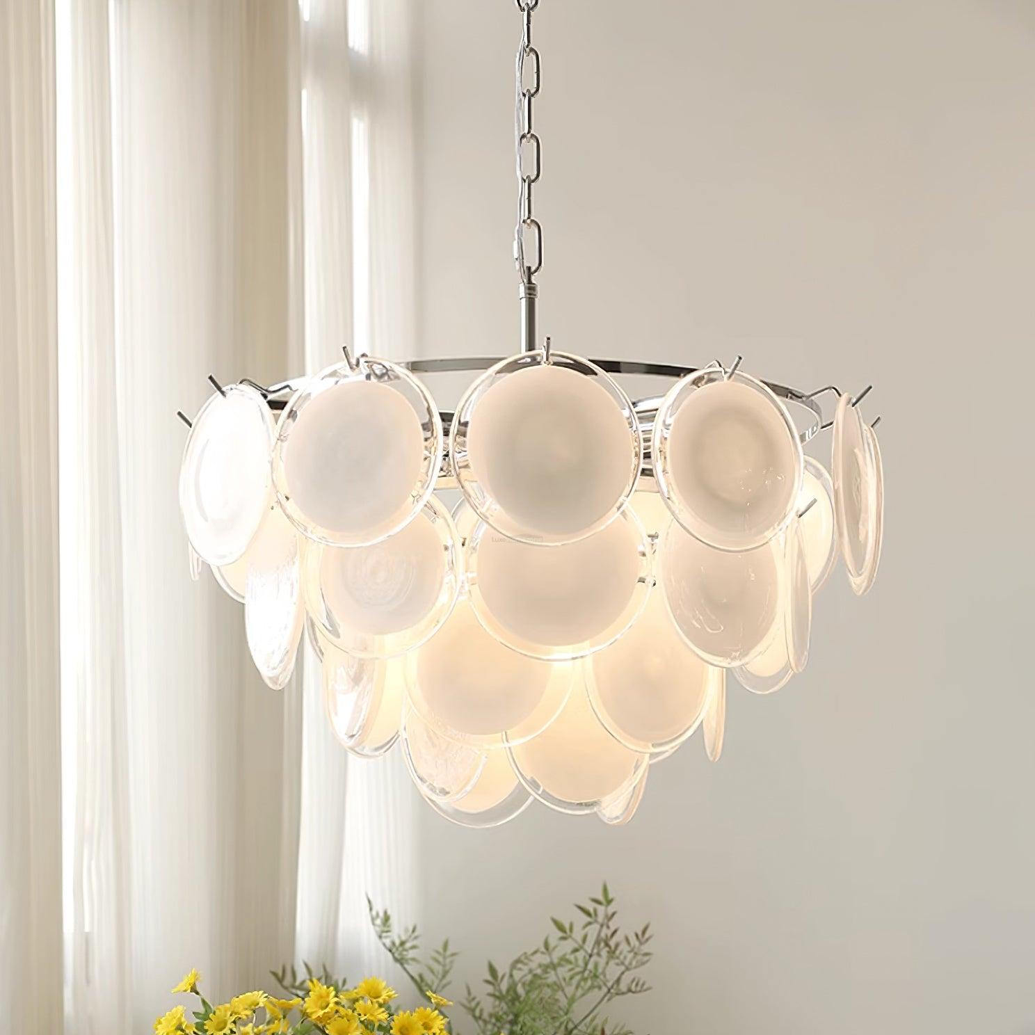 Bettina Murano Chandelier  ∅ 19.6″ - Cylinder-1-Luxehomezone