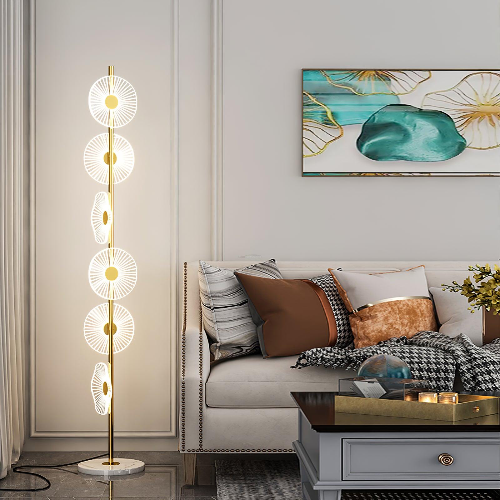 Floating Raindrop Floor Lamp ∅ 9.8″ - Horn-1-Luxehomezone
