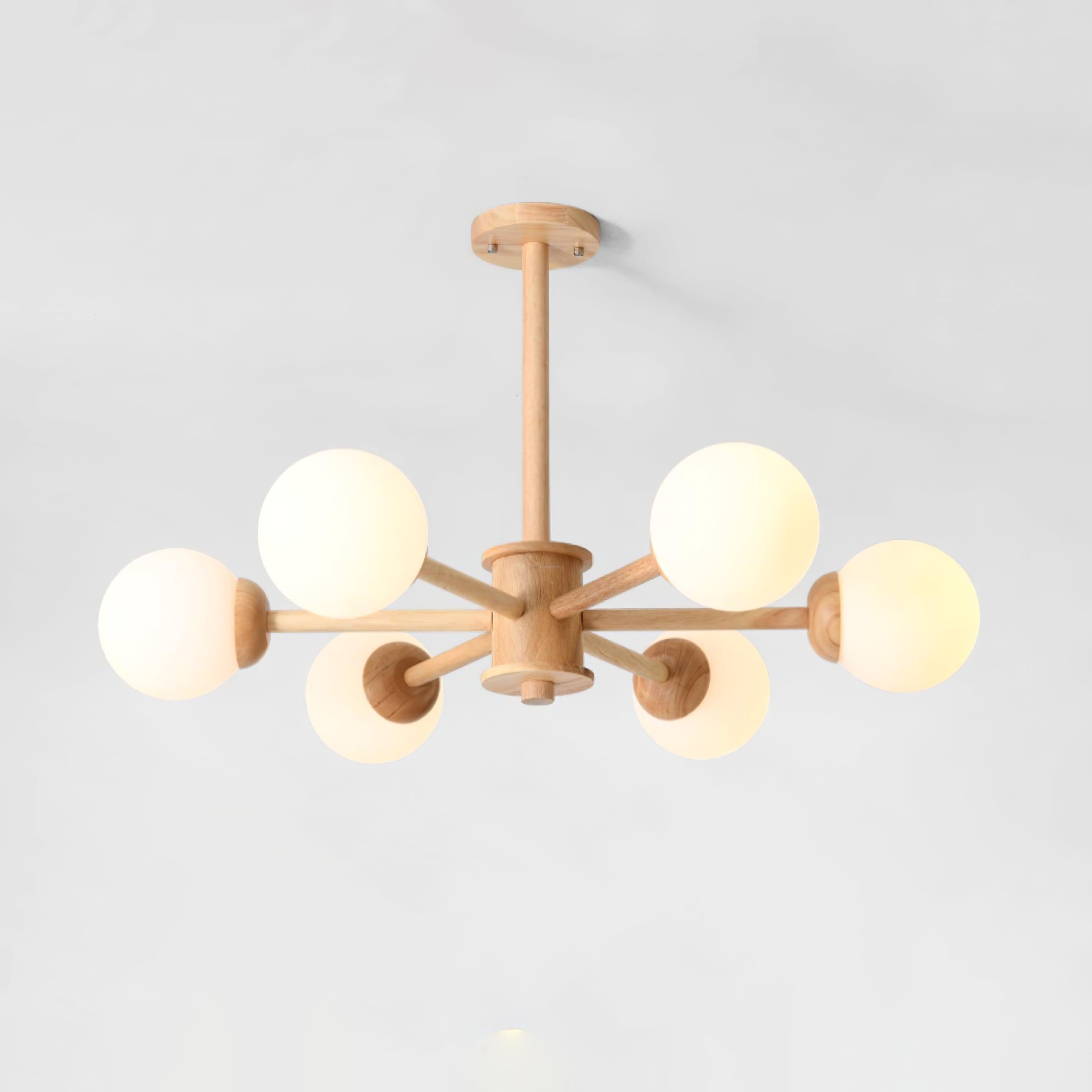 Kozan Wooden Chandelier with 6/8/10/12 heads - Frown-1-Luxehomezone
