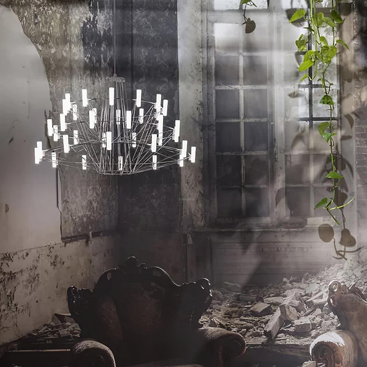 Sky Ballet Candle Chandelier ∅ 33.5″ ~∅ 39.8″ - Candle-1-Luxehomezone