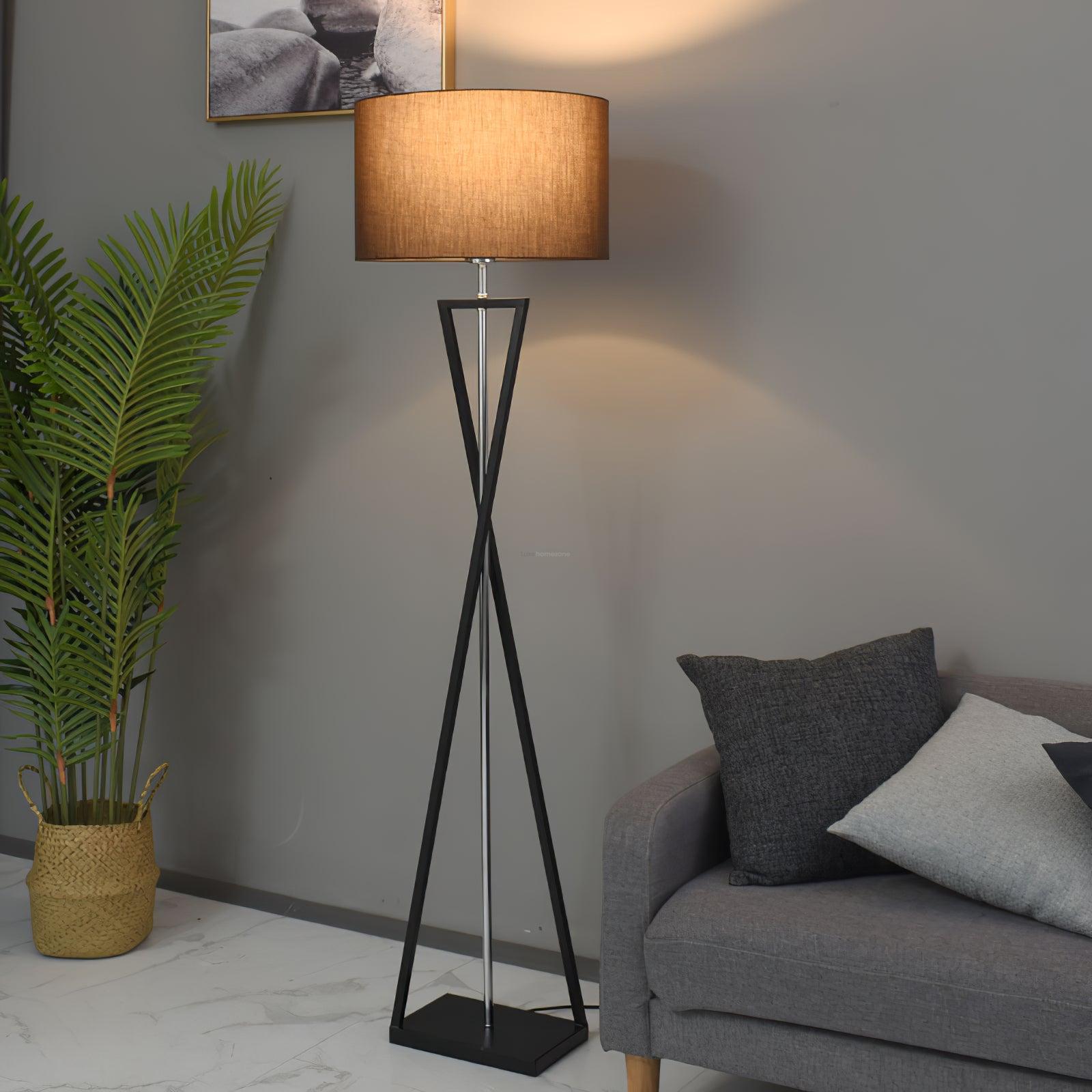 Kaden Black Floor Lamp ∅ 20.1″ - Geometry-1-Luxehomezone