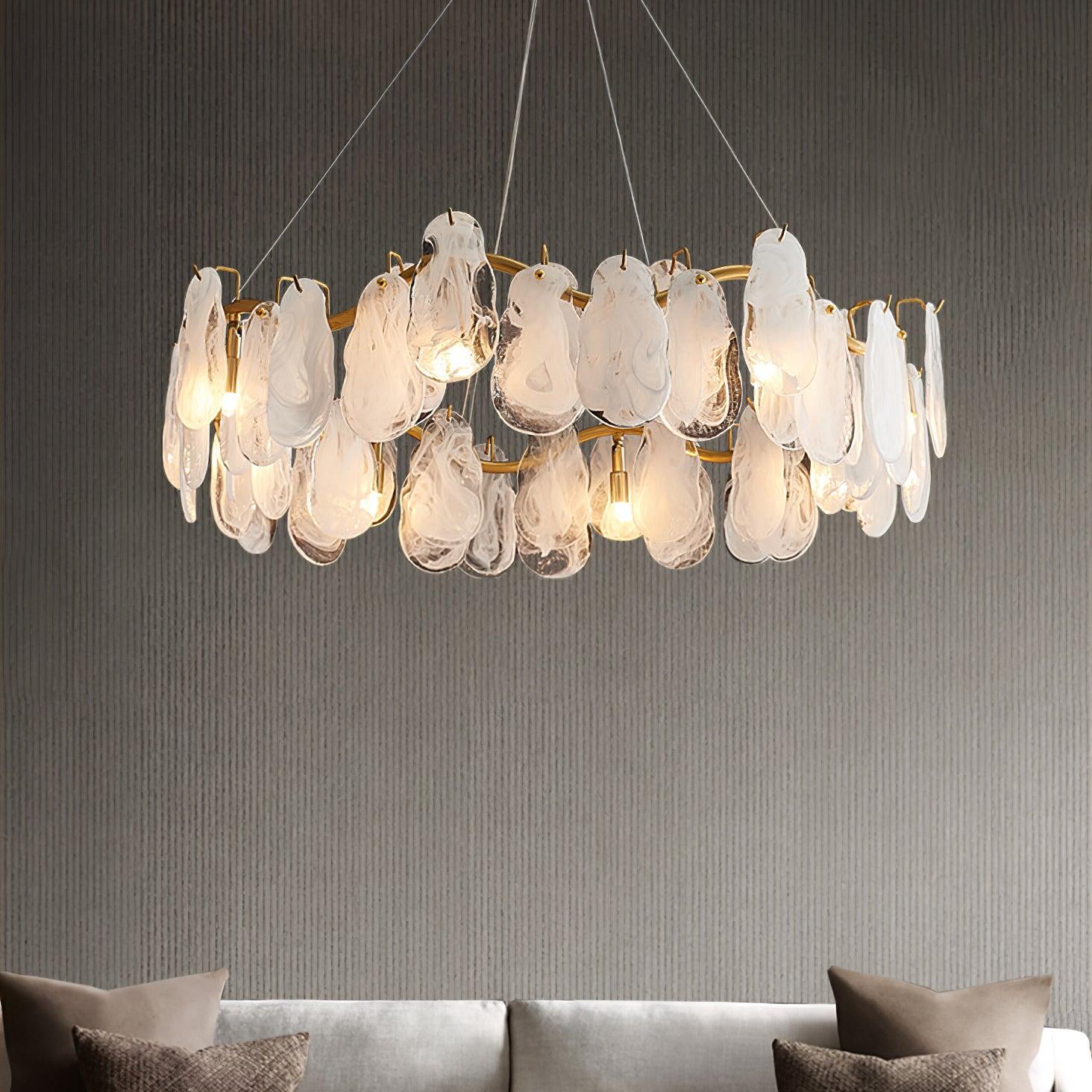 Mahina Cloud Round/Linear Chandelier - Cylinder-1-Luxehomezone