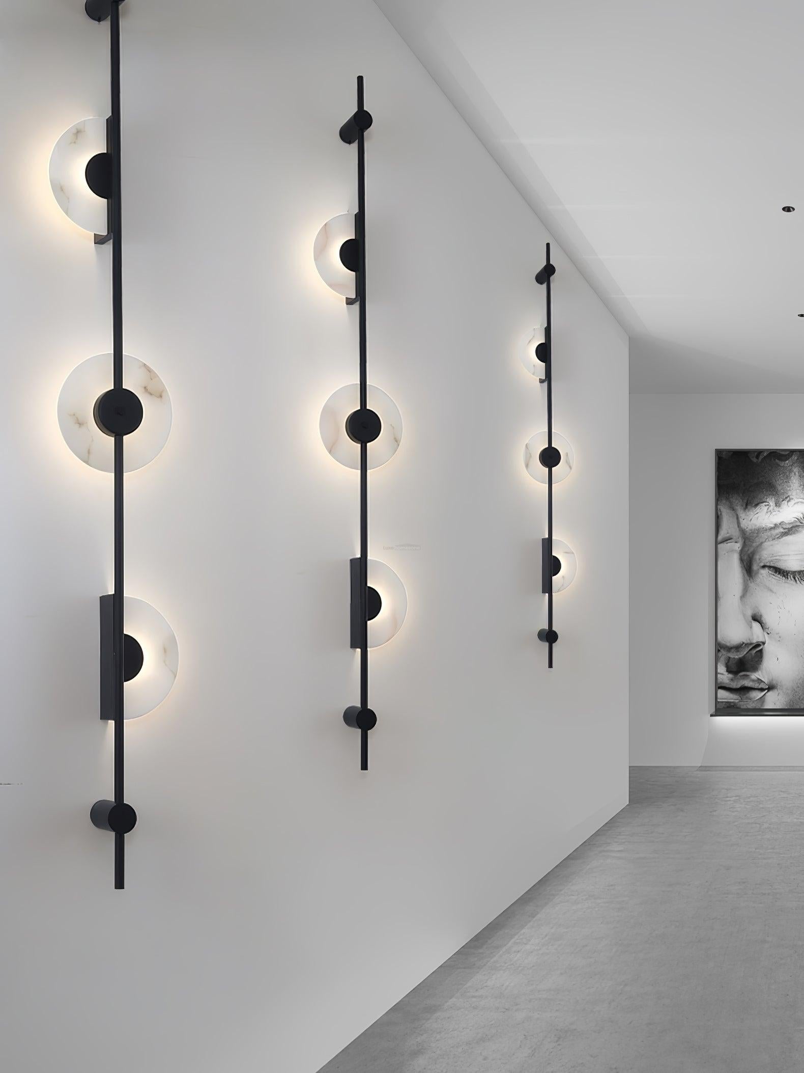 Alabaster Orb Vertical Wall Sconce - Luxehomezone