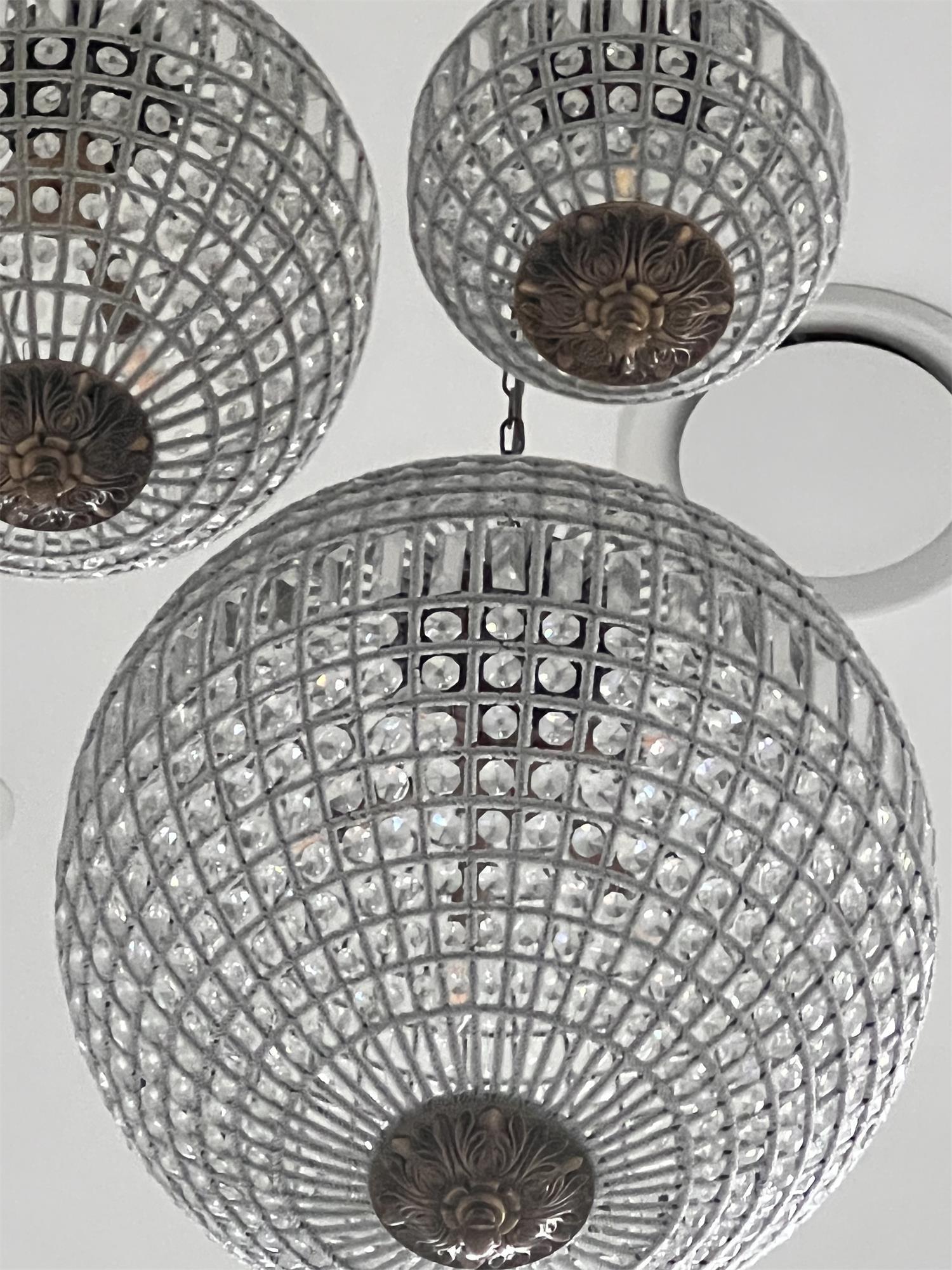 Traditional Globe Chandelier - Classic, Crystals-1-Luxehomezone