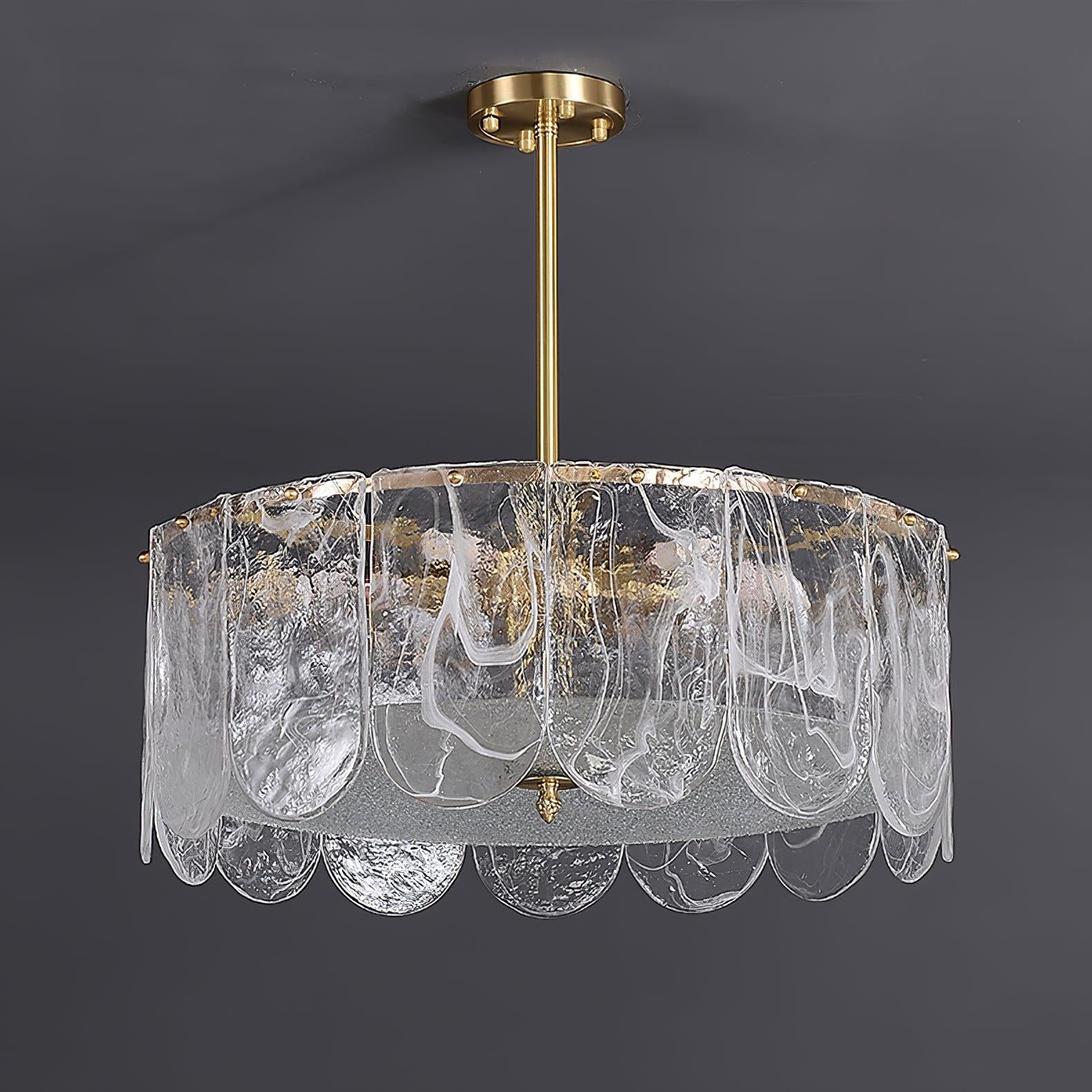 Traditional Classic Metal Glass Chandelier ∅ 15.7″ - Luxehomezone